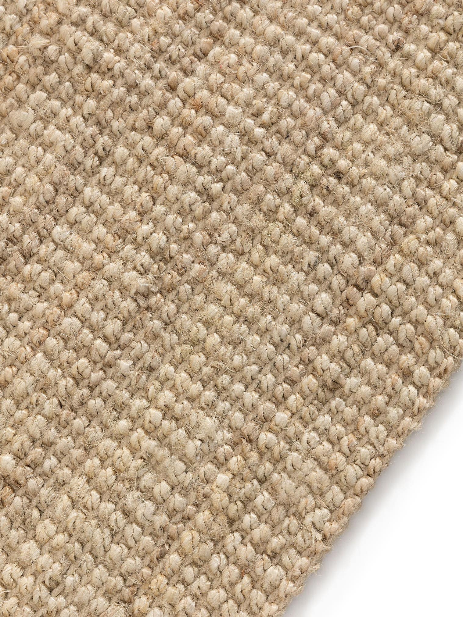 Teppich aus 100% Jute in Beige mit bis 5 mm hohem Flor von benuta Pure