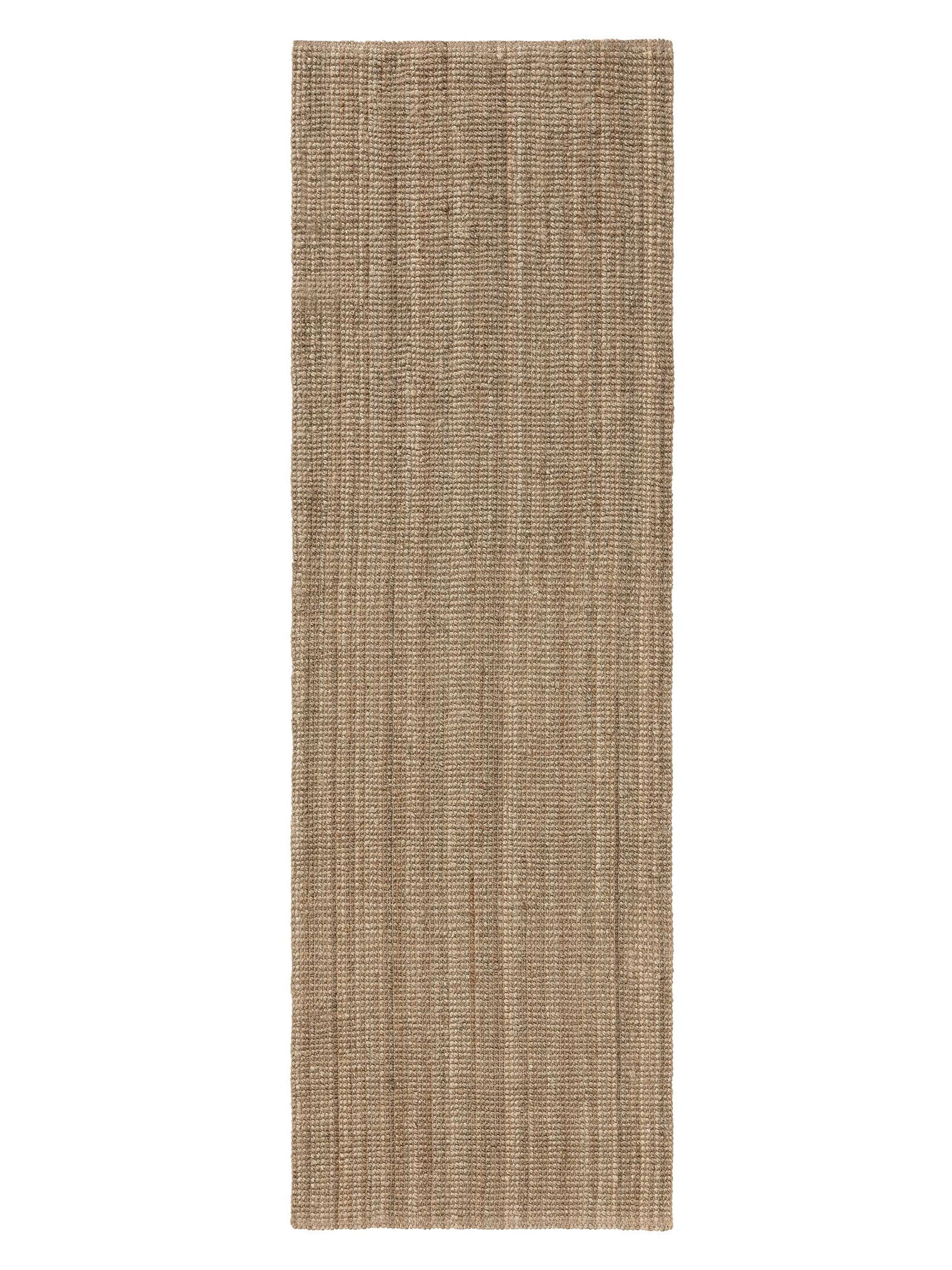 Matta av 100% Jute i Brun med 1- 5 mm hög lugg från benuta Pure