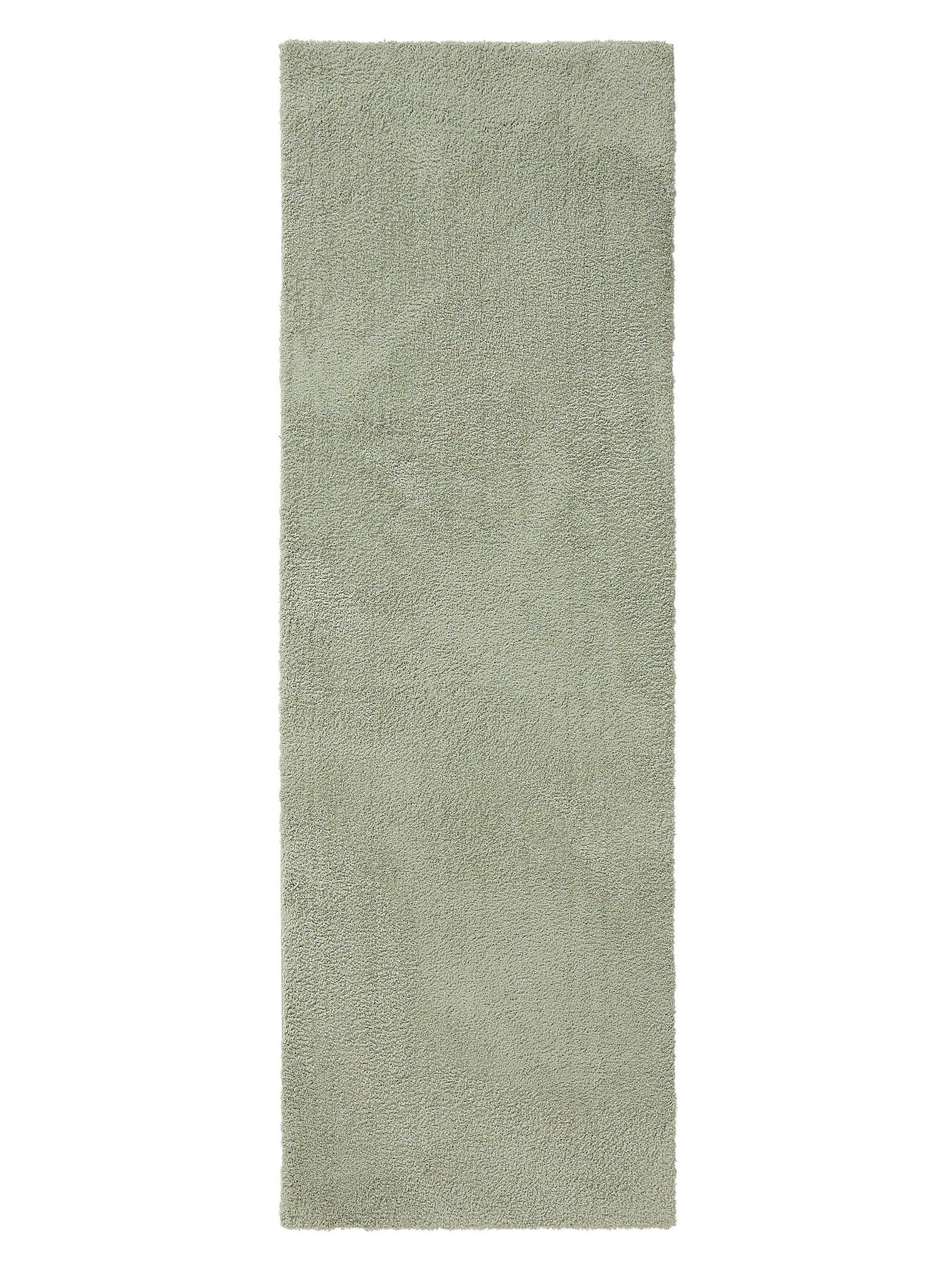Rug made of 100% Polyester (Microfiber) in Green with a 21 - 30 mm high pile by benuta Nest