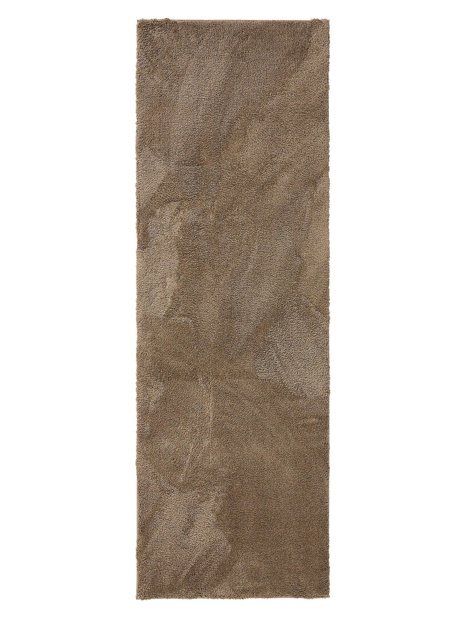 Rug made of 100% Polyester (Microfiber) in Beige with a 21 - 30 mm high pile by benuta Nest