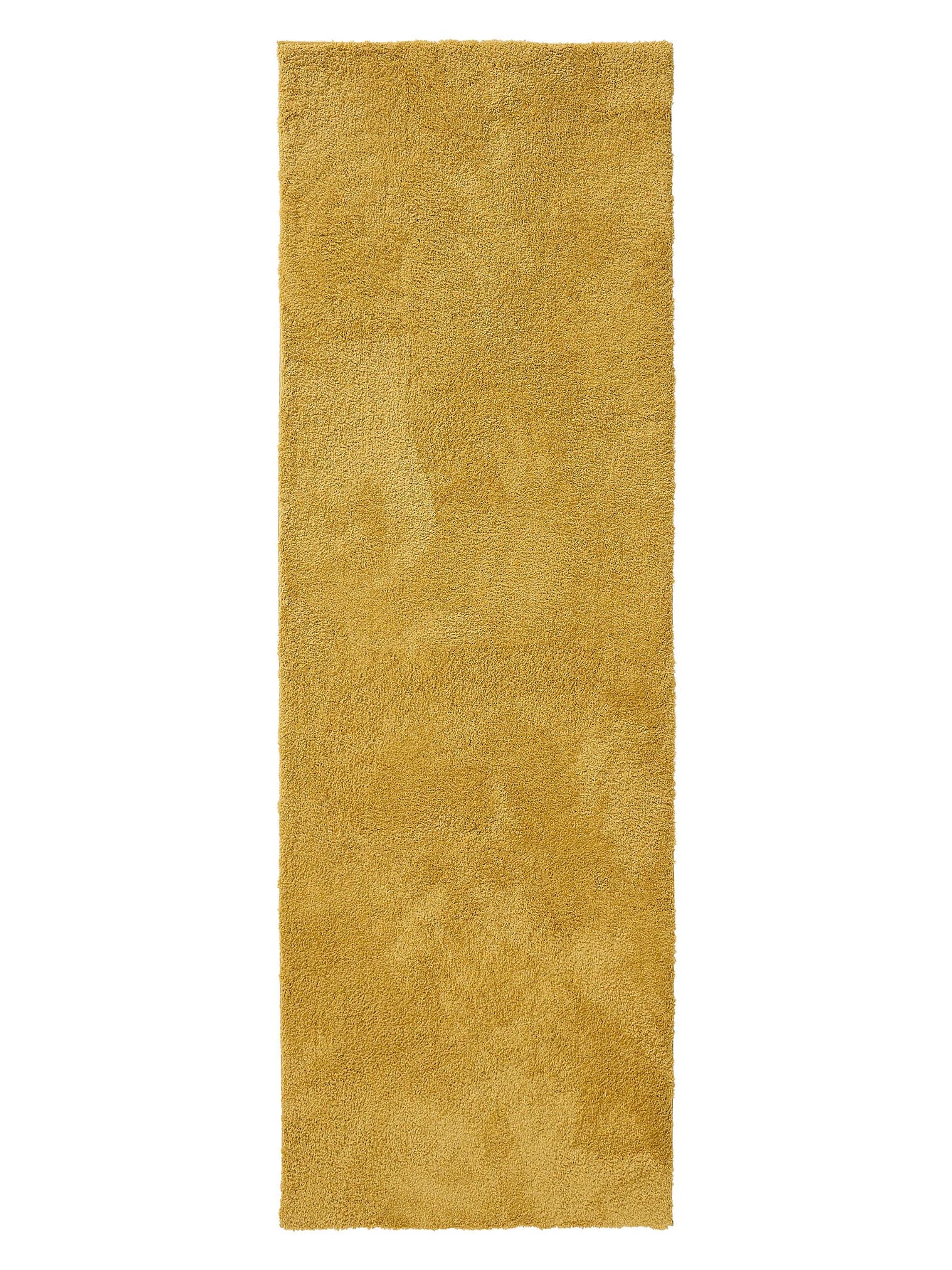 Rug made of 100% Polyester in Yellow with a 31 - 40 mm high pile by benuta Nest
