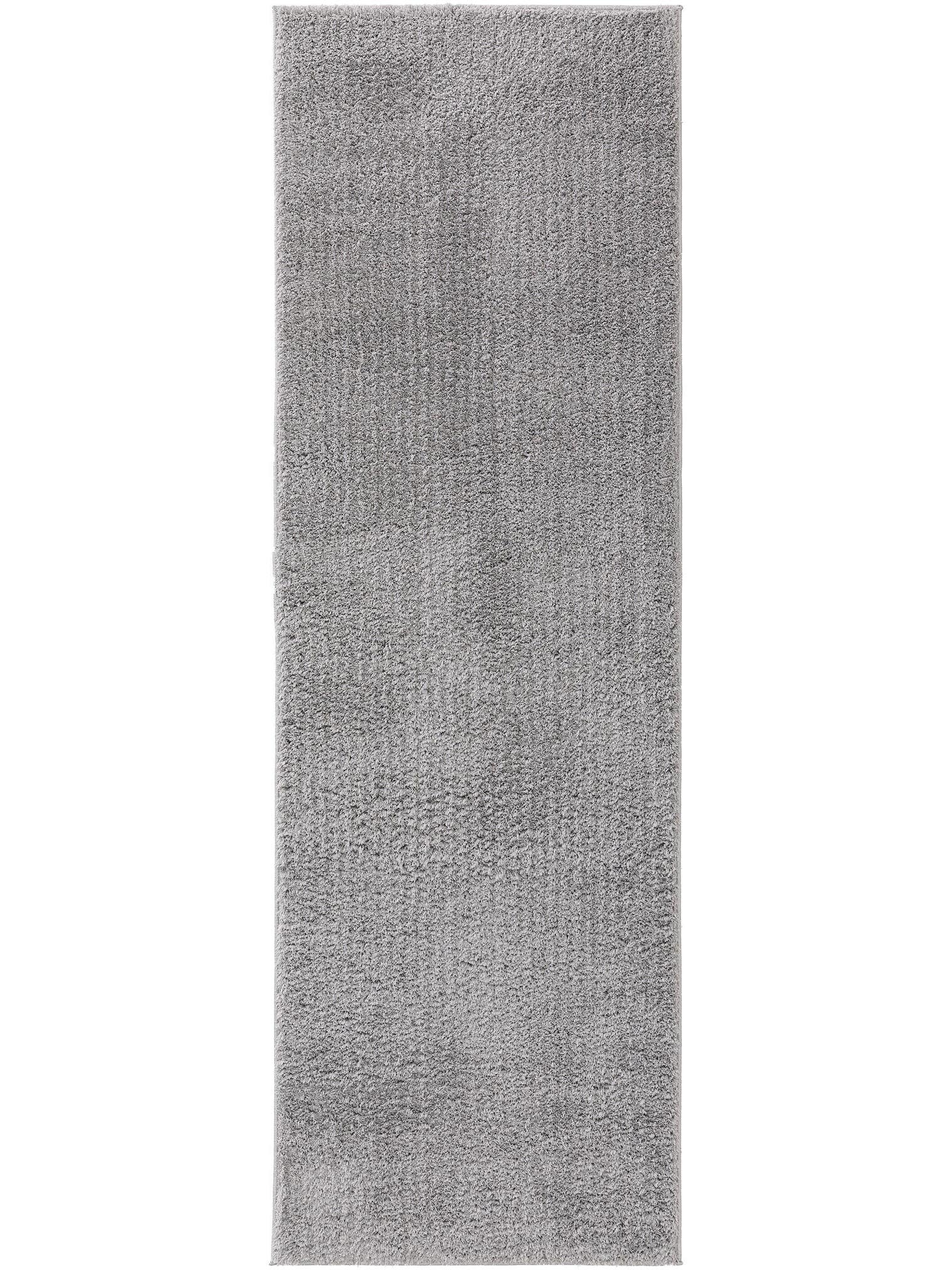 Rug made of 100% Polyester (Microfiber) in Grey with a 21 - 30 mm high pile by benuta Nest