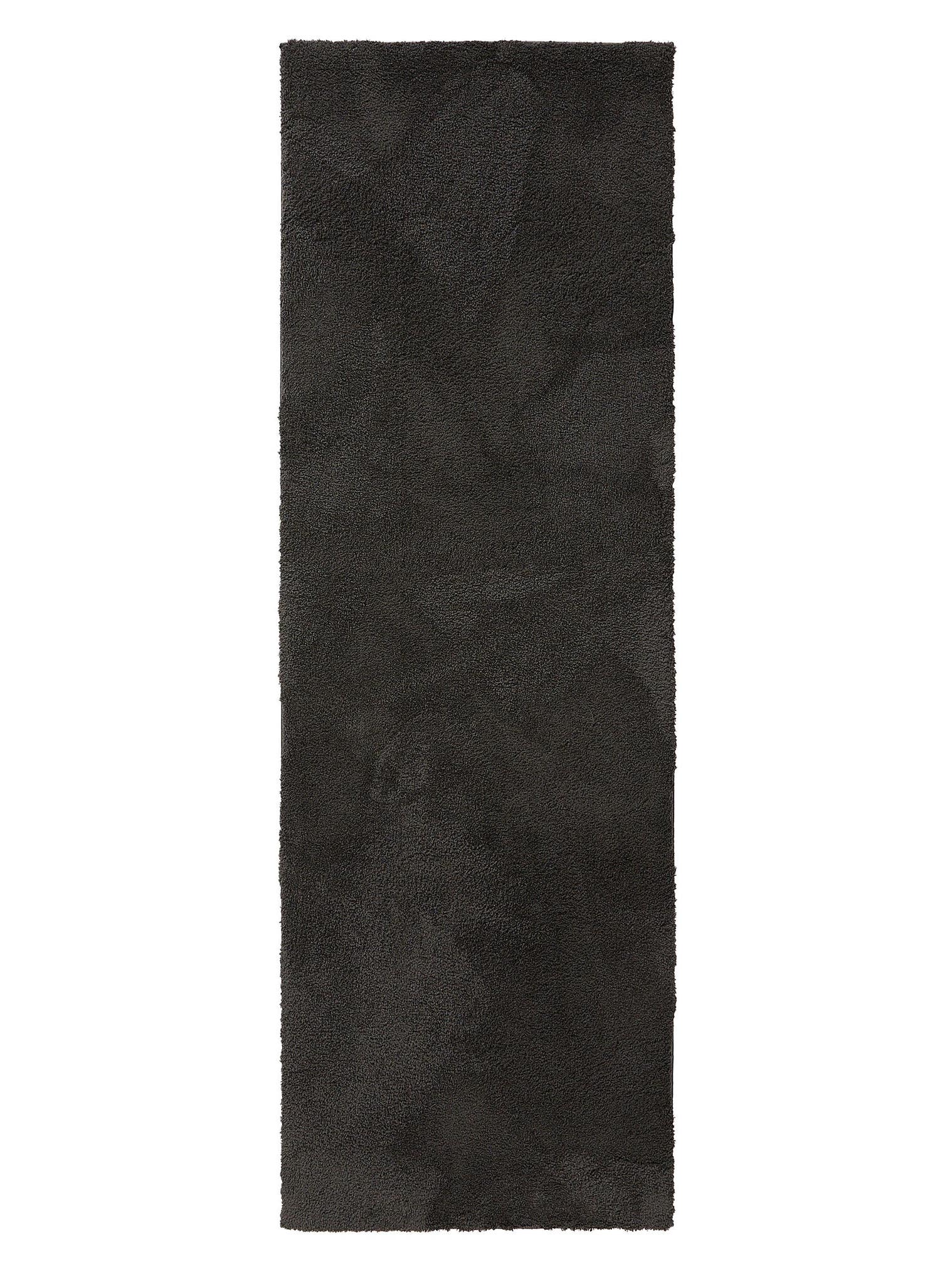 Rug made of 100% Polyester in Black with a 31 - 40 mm high pile by benuta Nest