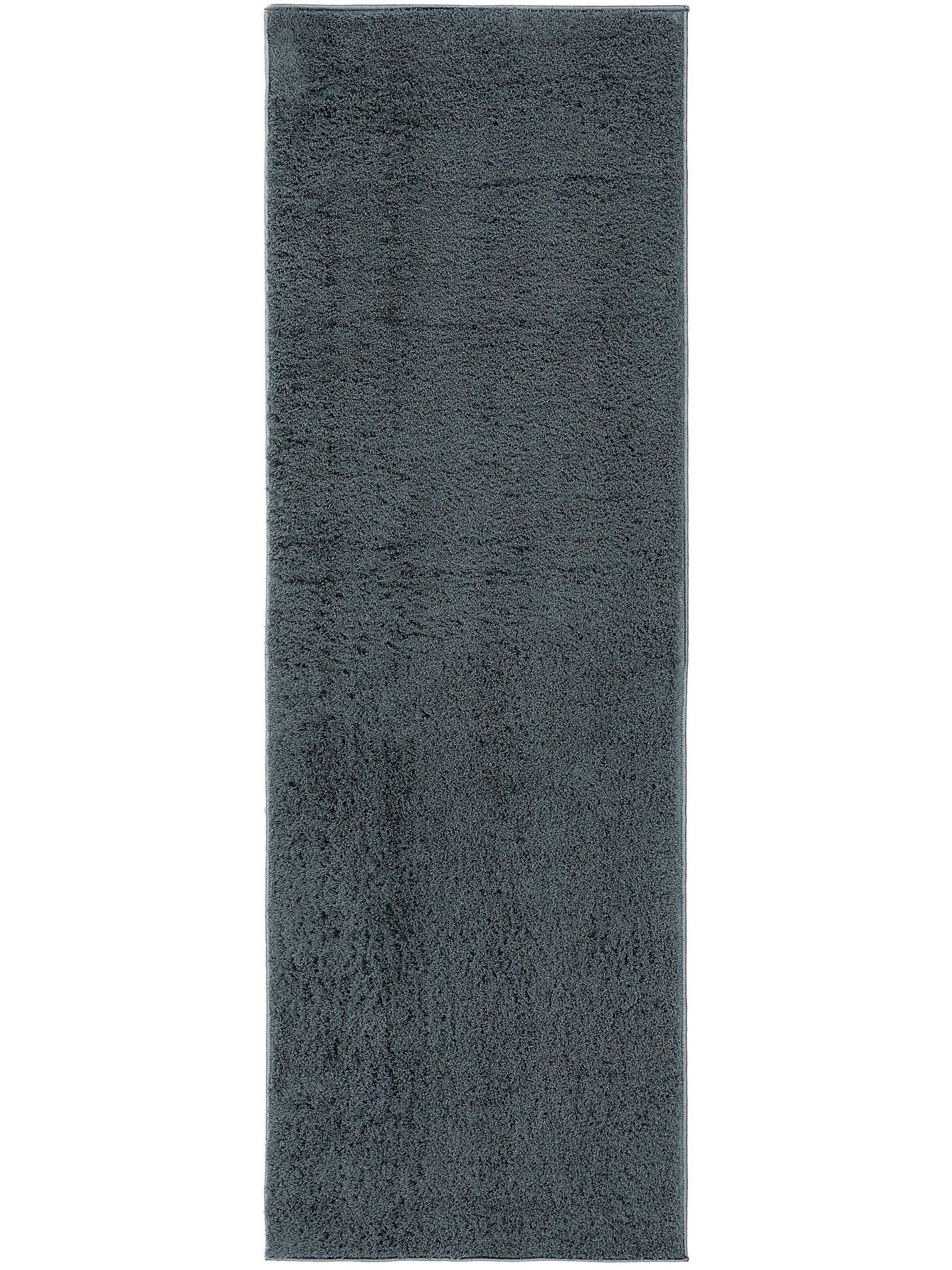 Matta av 100% Polyester (microfiber) i Turkos med 21 - 30 mm hög lugg från benuta Nest