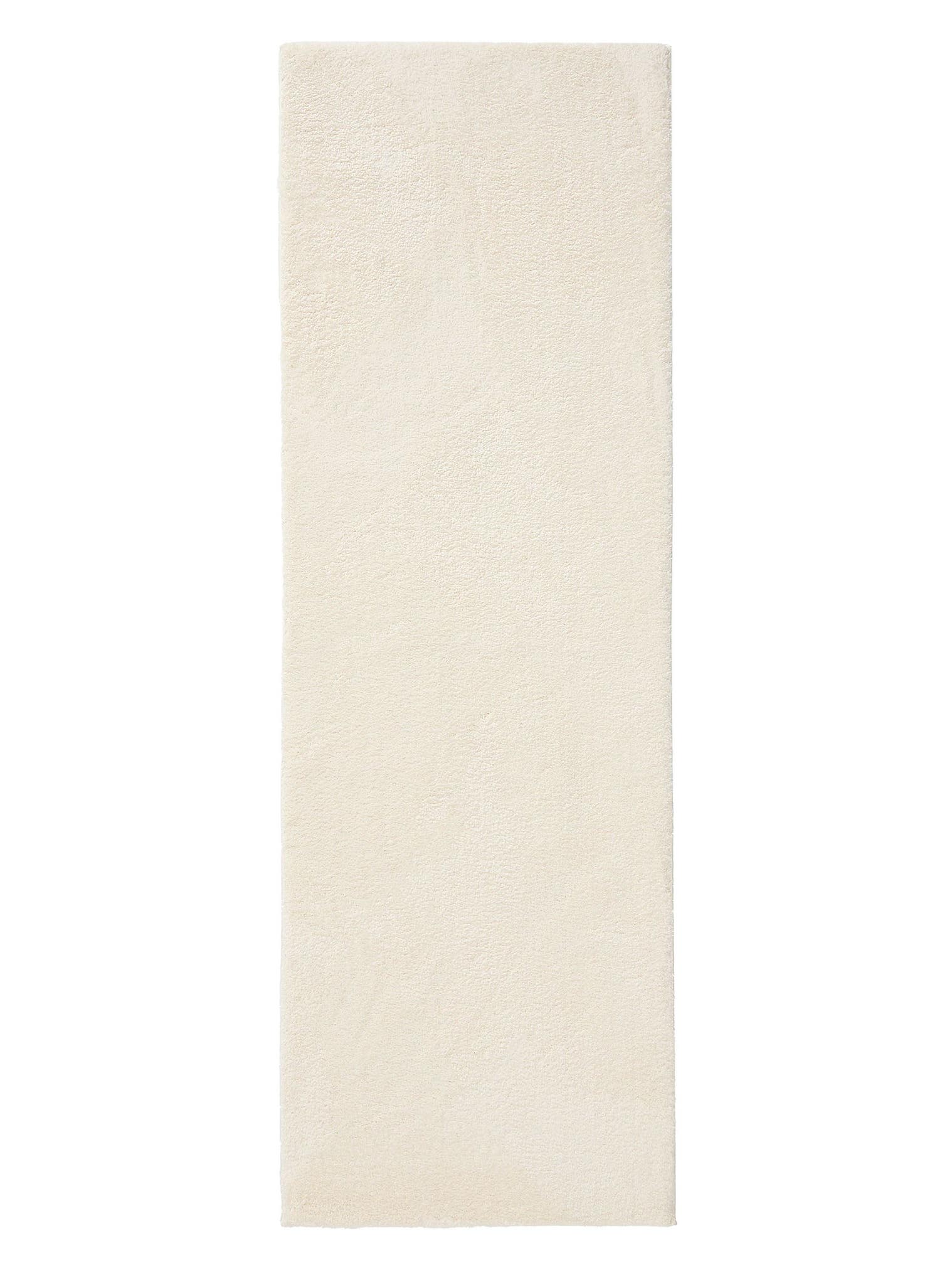 Teppich aus 100% Polyester (Mikrofaser) in Weiß mit 21 bis 30 mm hohem Flor von benuta Nest