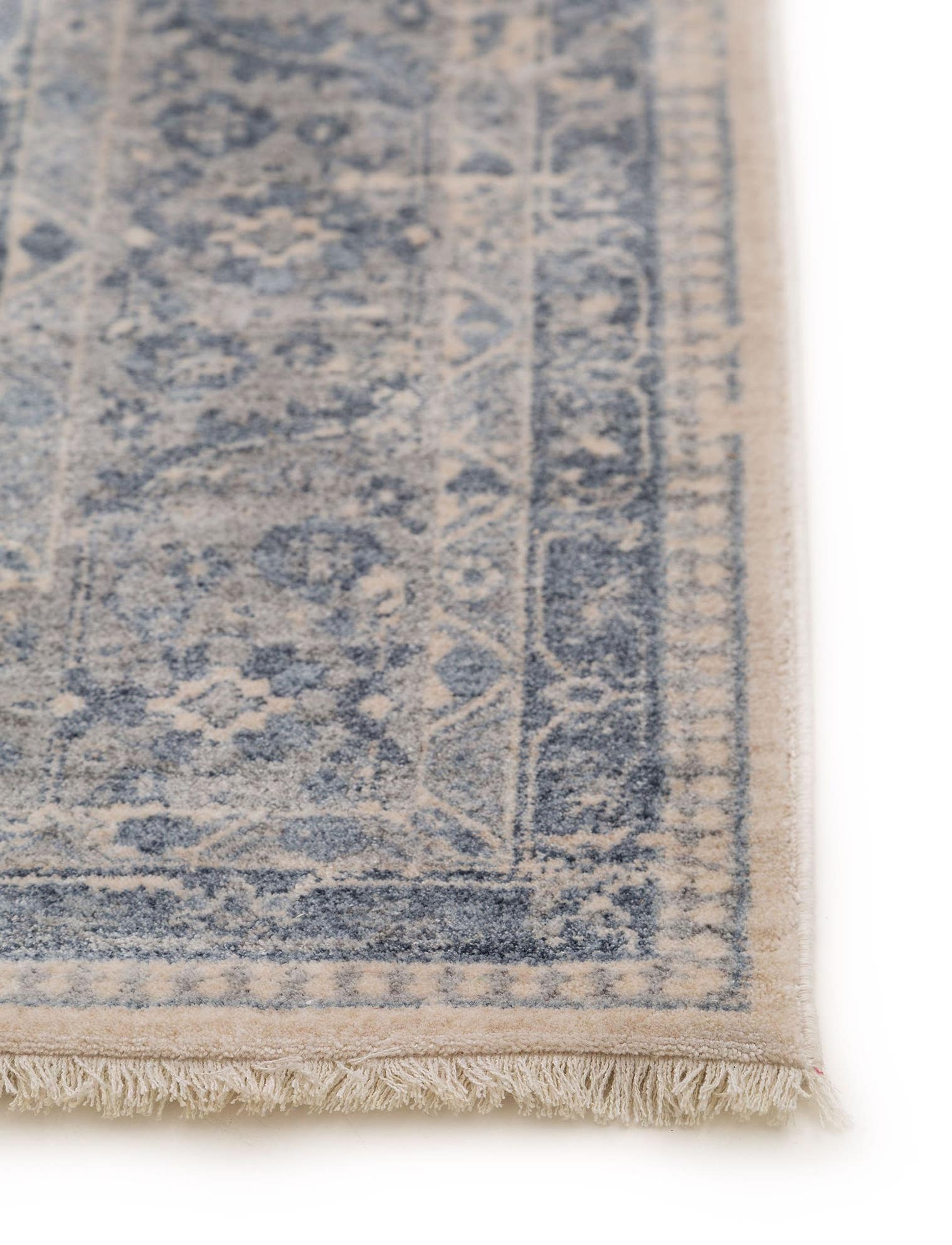 Tapete de 100% viscose em Azul com pelo de até 5 mm de altura da benuta Pop