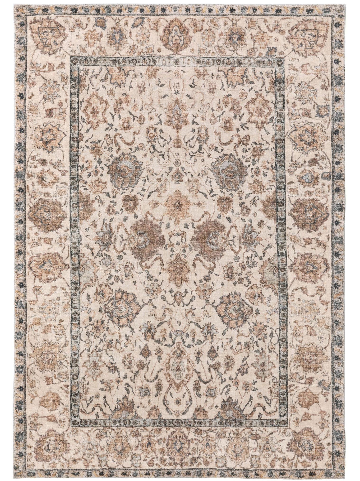 Rug made of 100% Polyester in Beige with a 6 - 10 mm high pile by benuta Pop