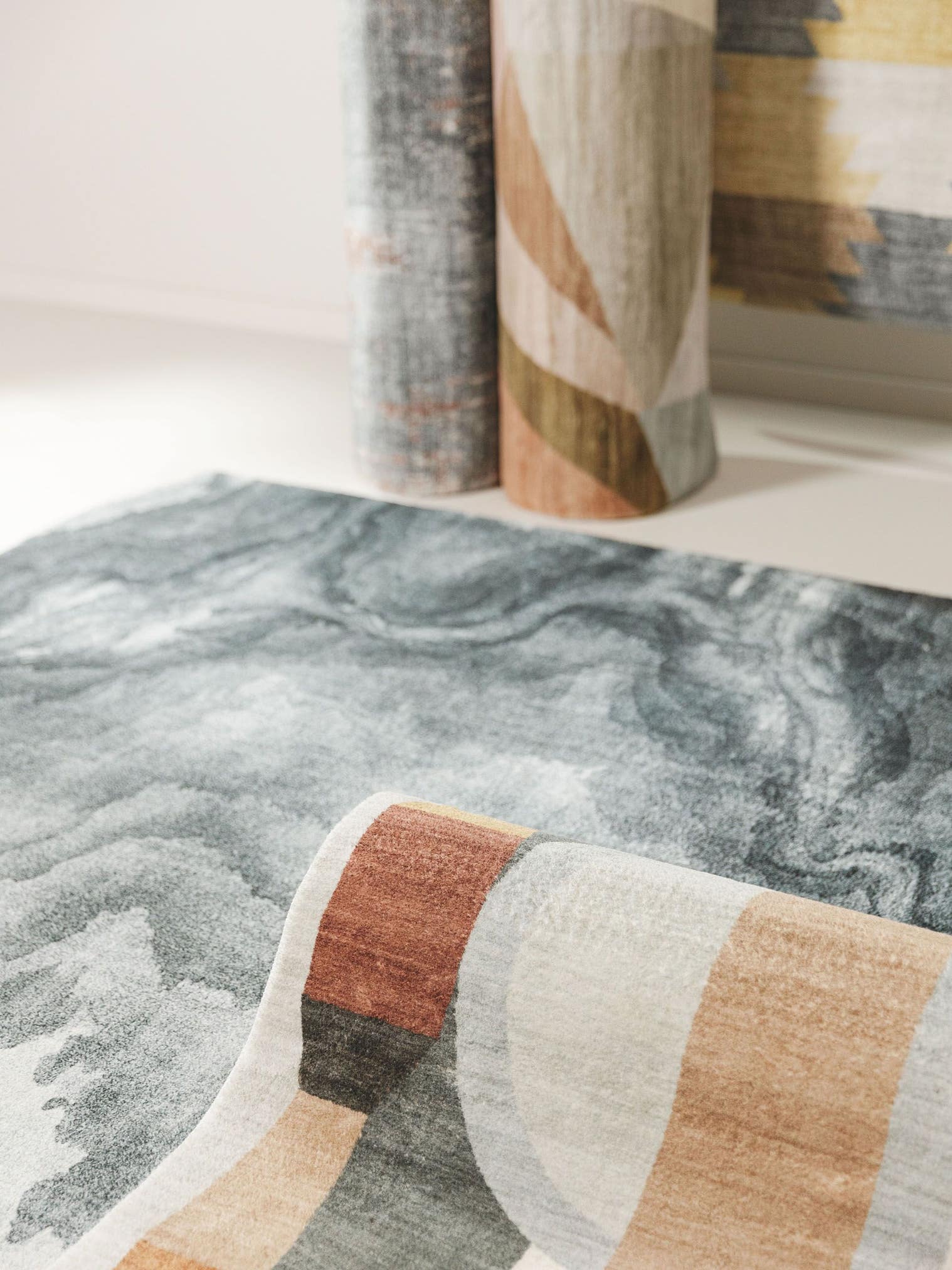 Tapis en 100% Polyester en Multicouleur avec une pile de 6 - 10 mm de hauteur de benuta Pop
