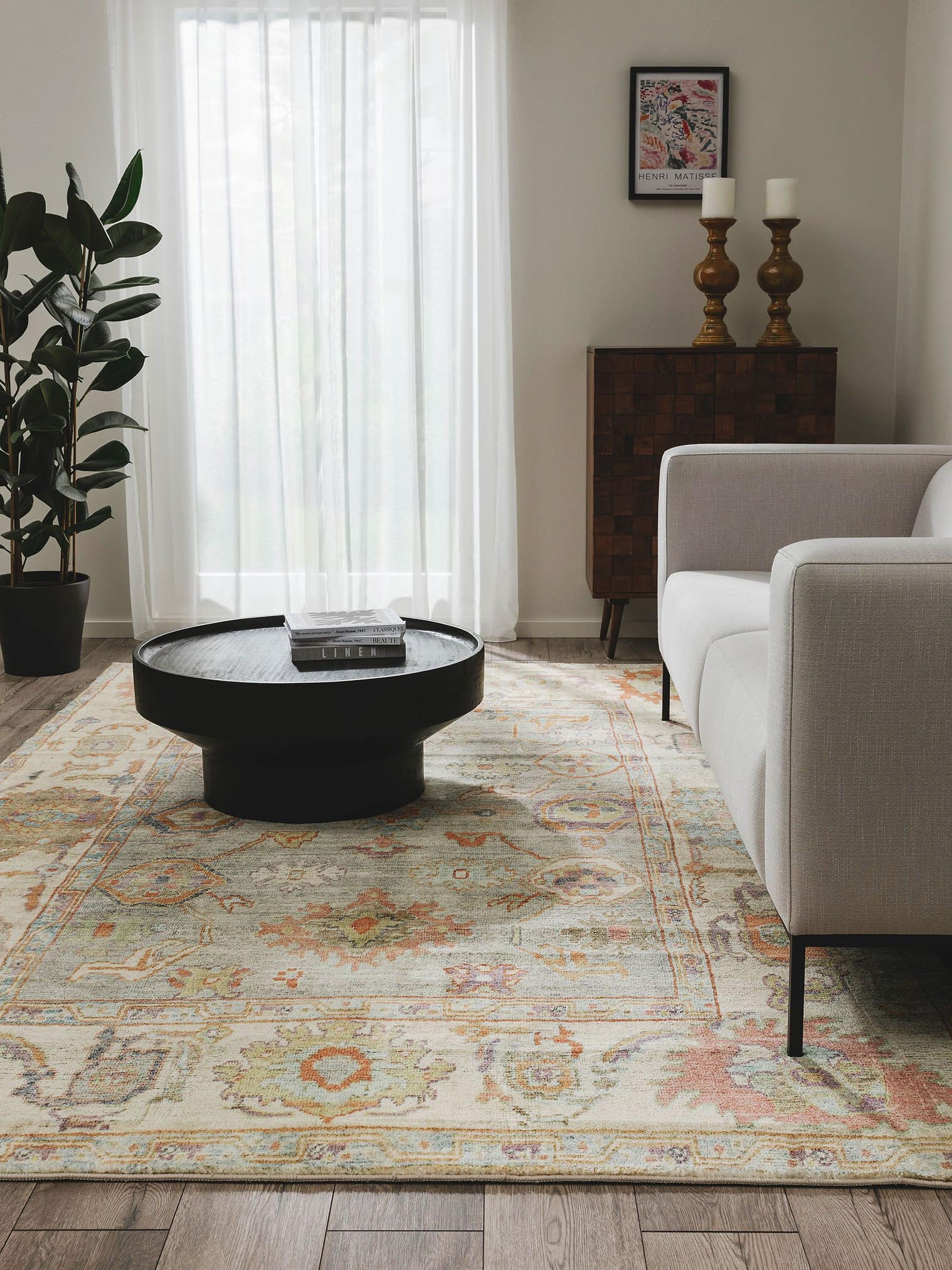 Tapis en 100% Polyester en Multicouleur avec une pile de 6 - 10 mm de hauteur de benuta Pop