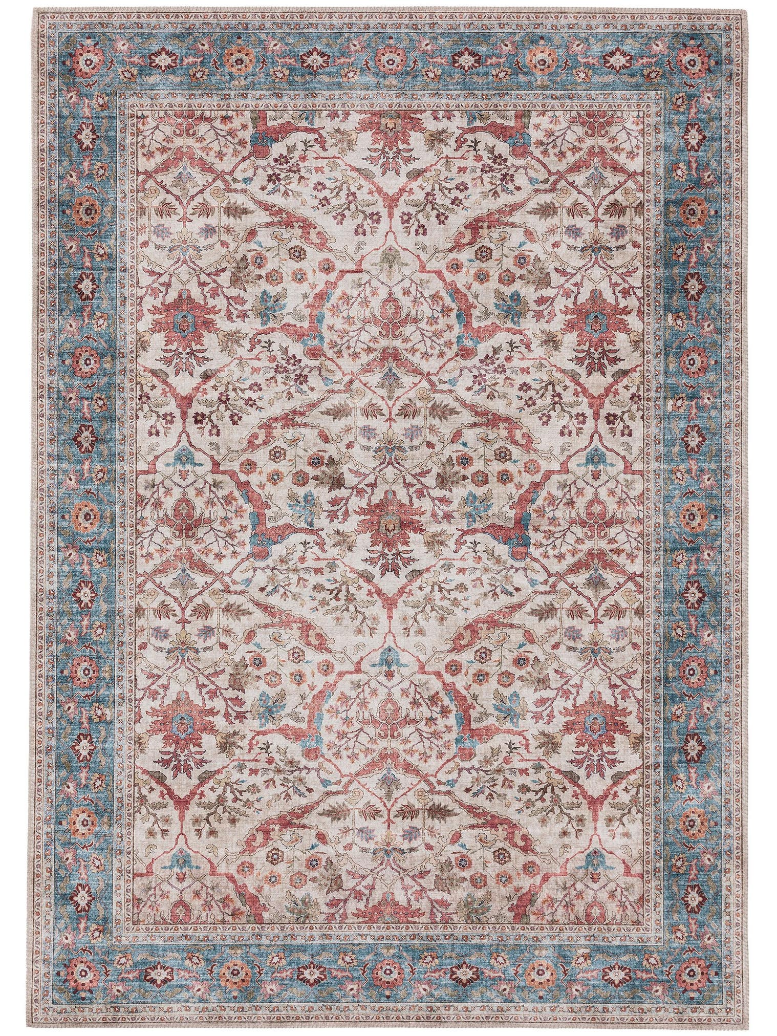 Rug made of 100% Polyester in Multicoloured with a 1- 5 mm high pile by benuta Pop