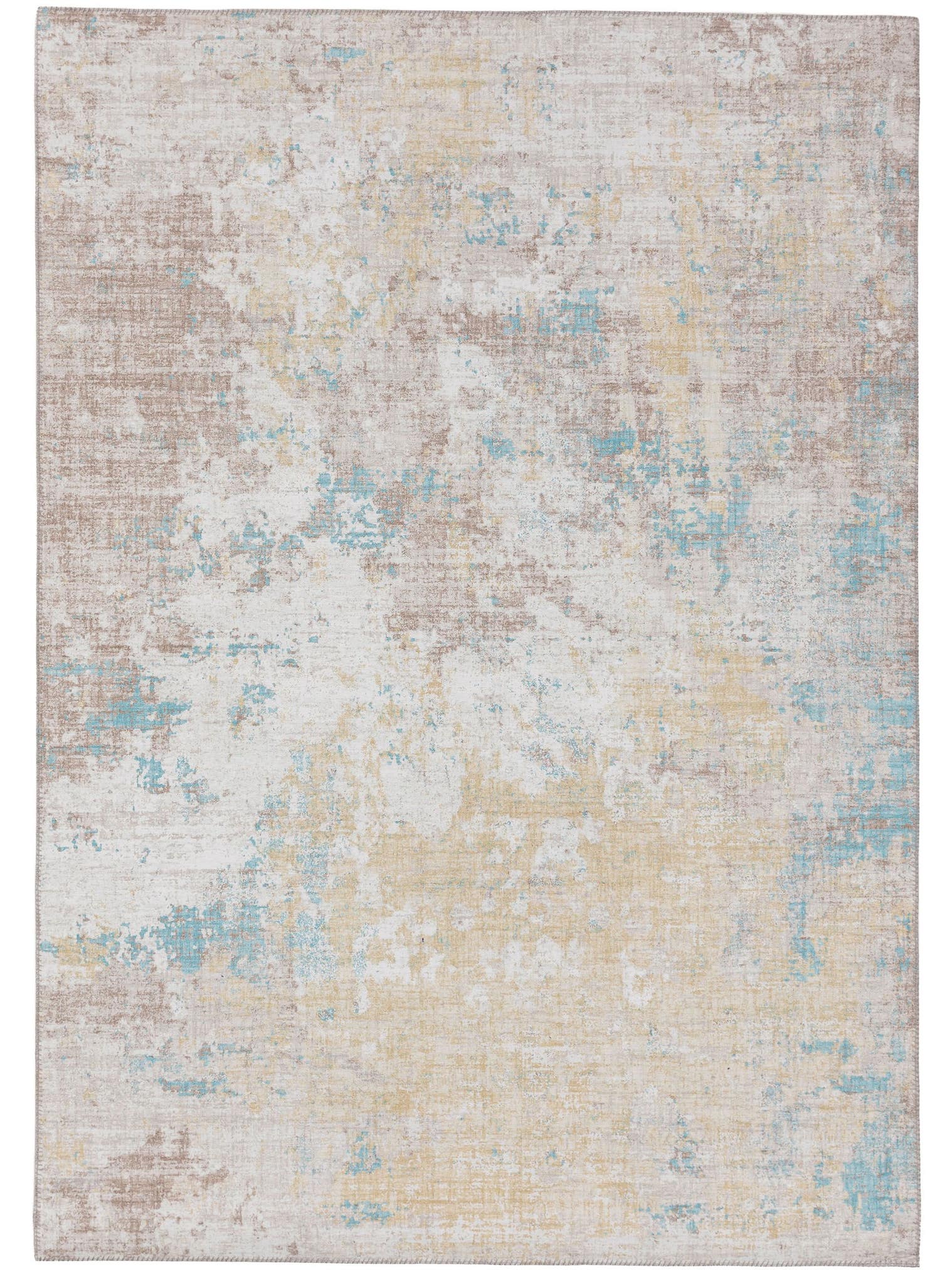 Teppich aus 100% Polyester in Gelb mit bis 5 mm hohem Flor von benuta Pop