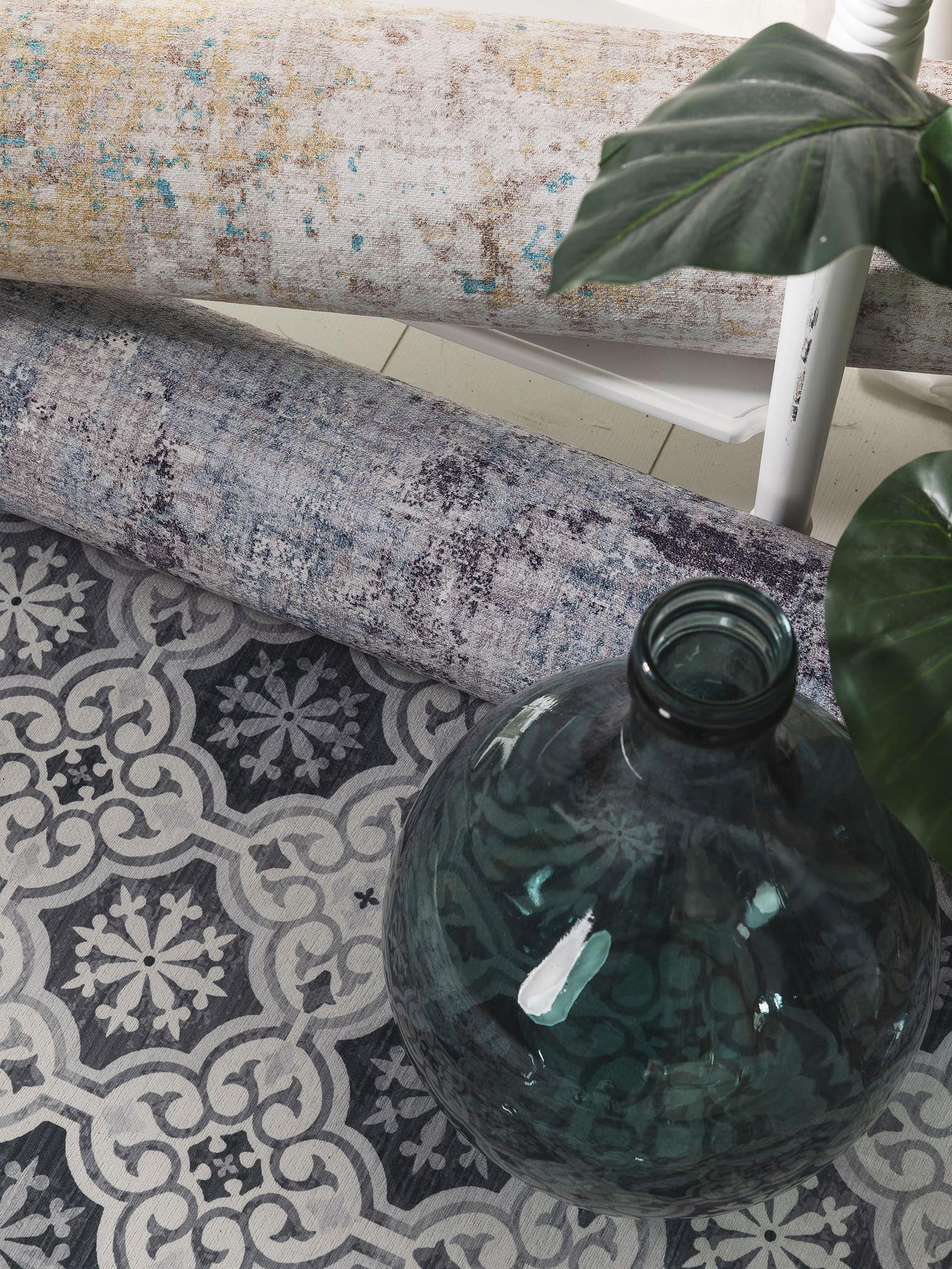 Teppich aus 100% Polyester in Gelb mit bis 5 mm hohem Flor von benuta Pop