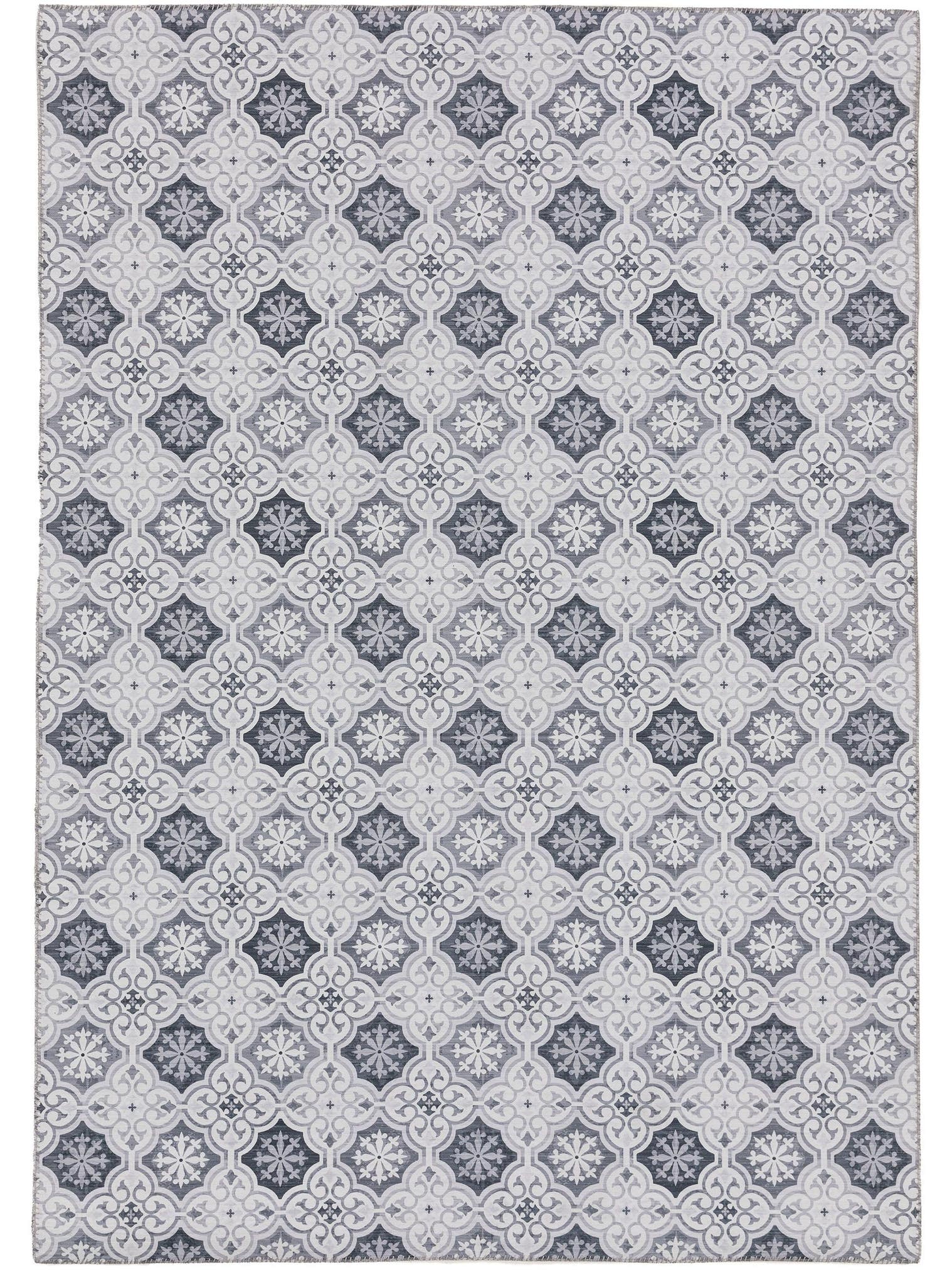 Rug made of 100% Polyester in Grey with a 1- 5 mm high pile by benuta