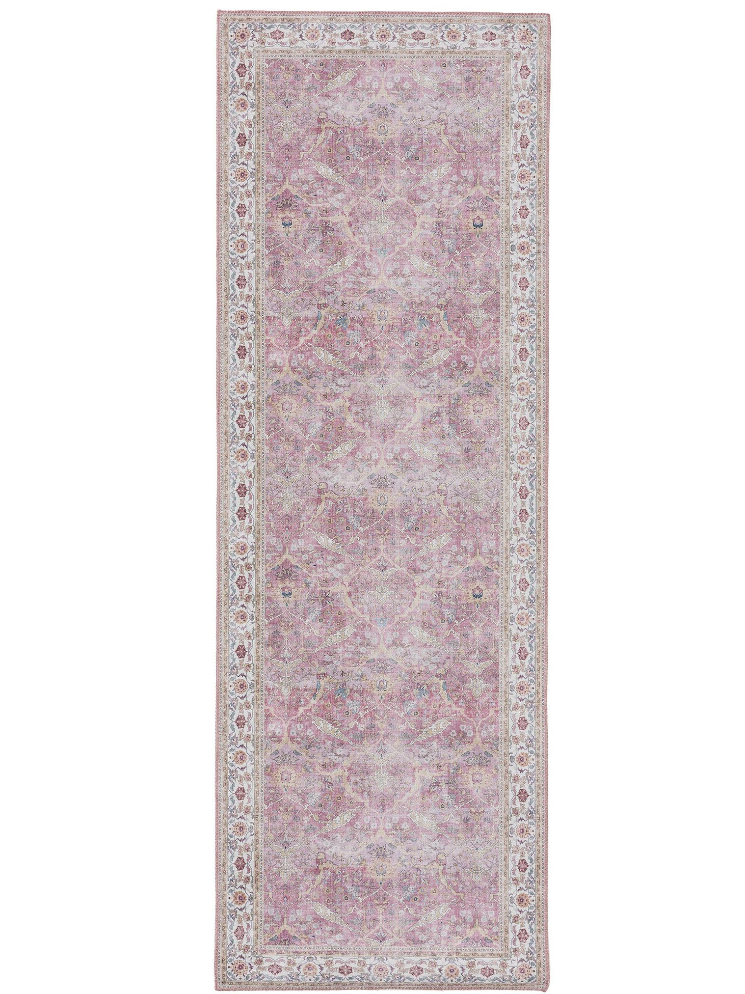 Teppich aus 100% Polyester in Rosa mit bis 5 mm hohem Flor von benuta Pop