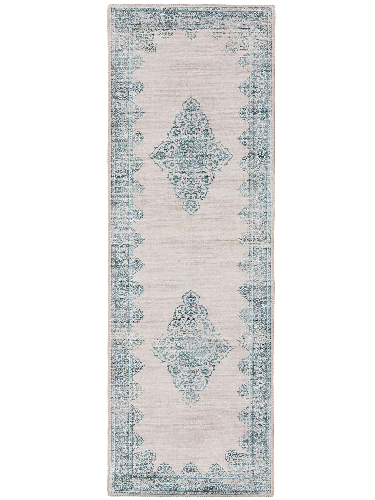 Teppich aus 100% Polyester in Türkis mit bis 5 mm hohem Flor von benuta Pop