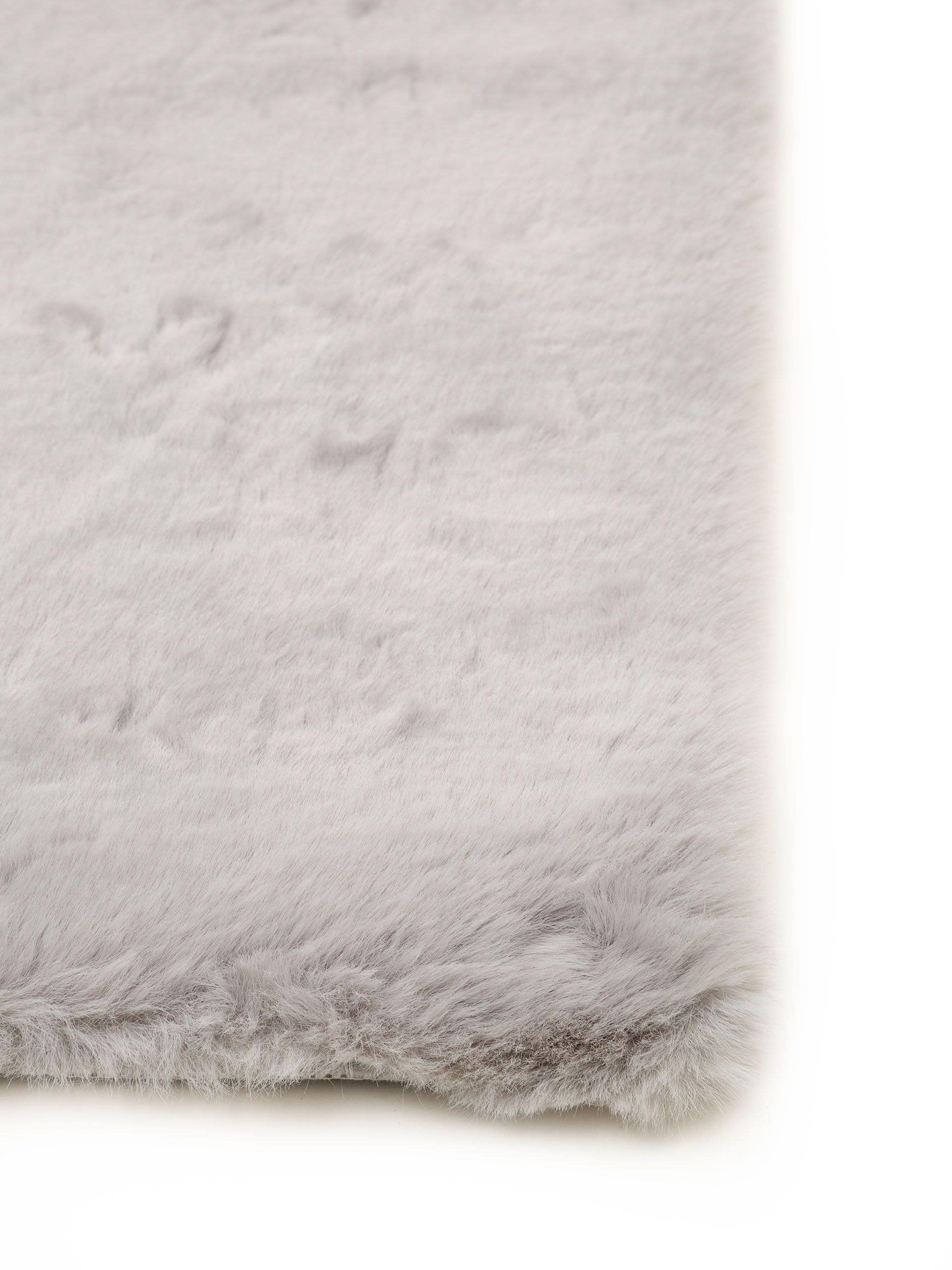 Rug made of 100% Polyester in Grey with a 21 - 30 mm high pile by benuta Nest
