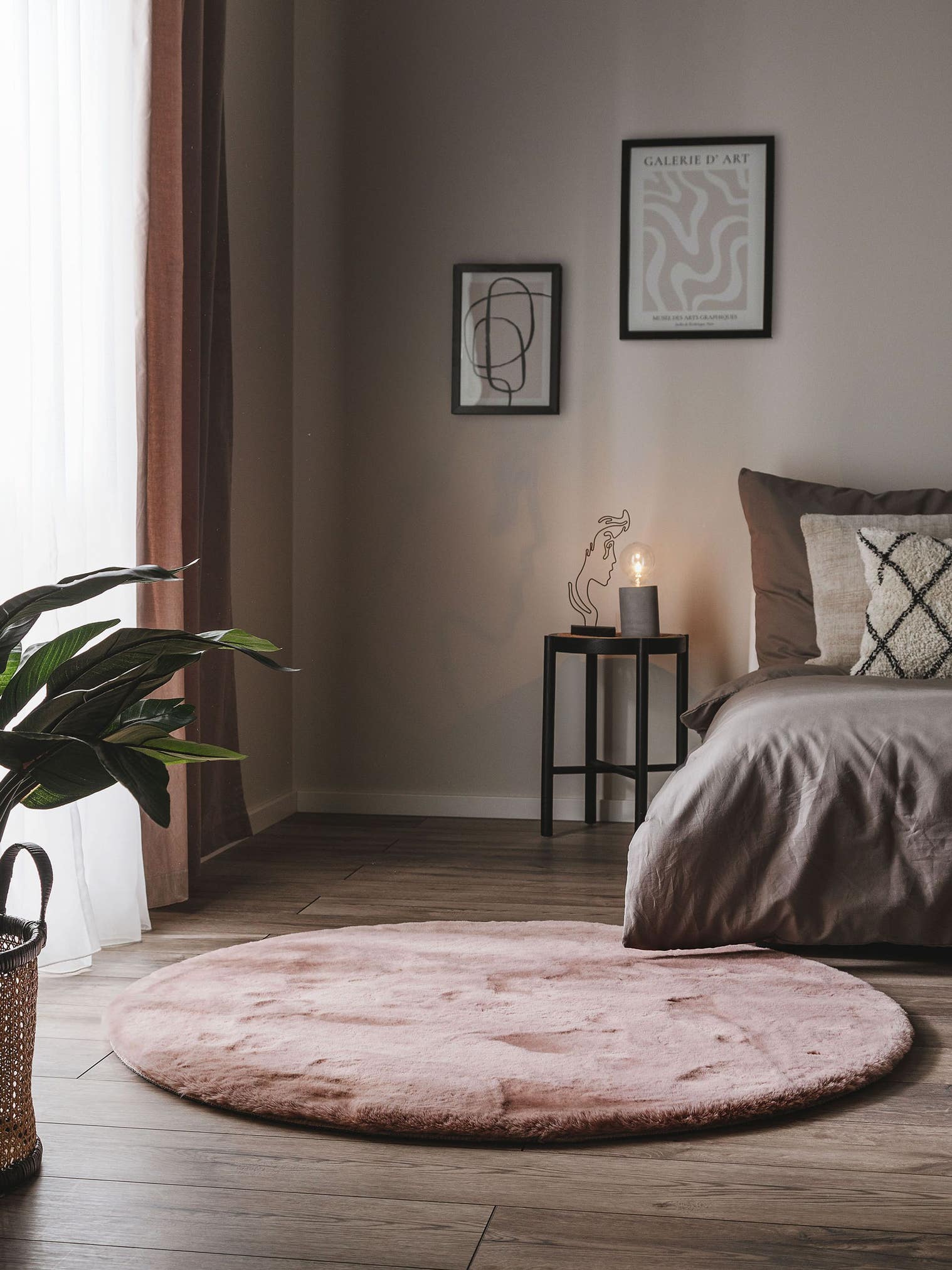 Tappeto di 100% Poliestere in Rosa con pelo alto 21 - 30 mm da benuta Nest