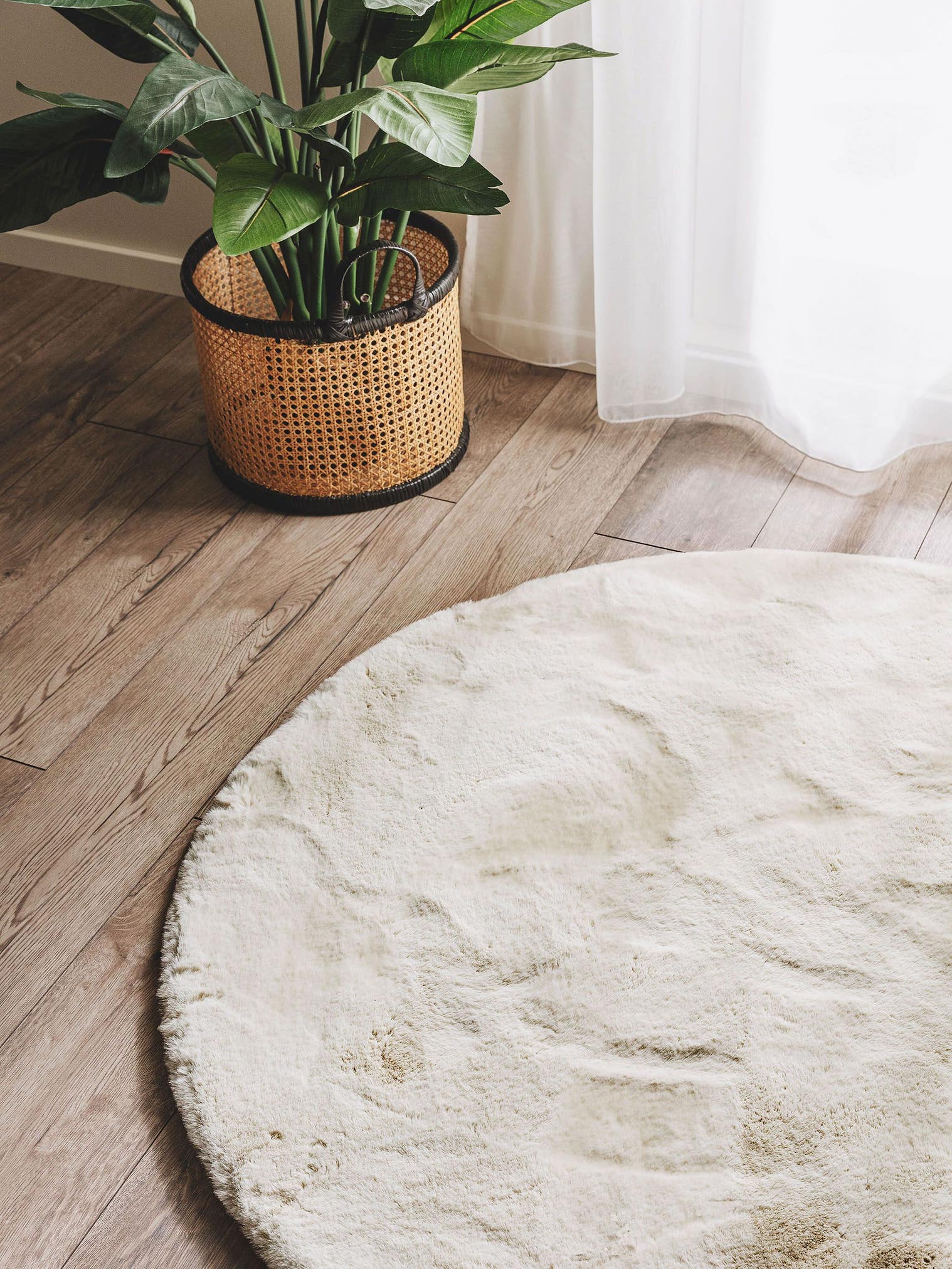 Tappeto di 100% Poliestere in Beige con pelo alto 21 - 30 mm da benuta Nest
