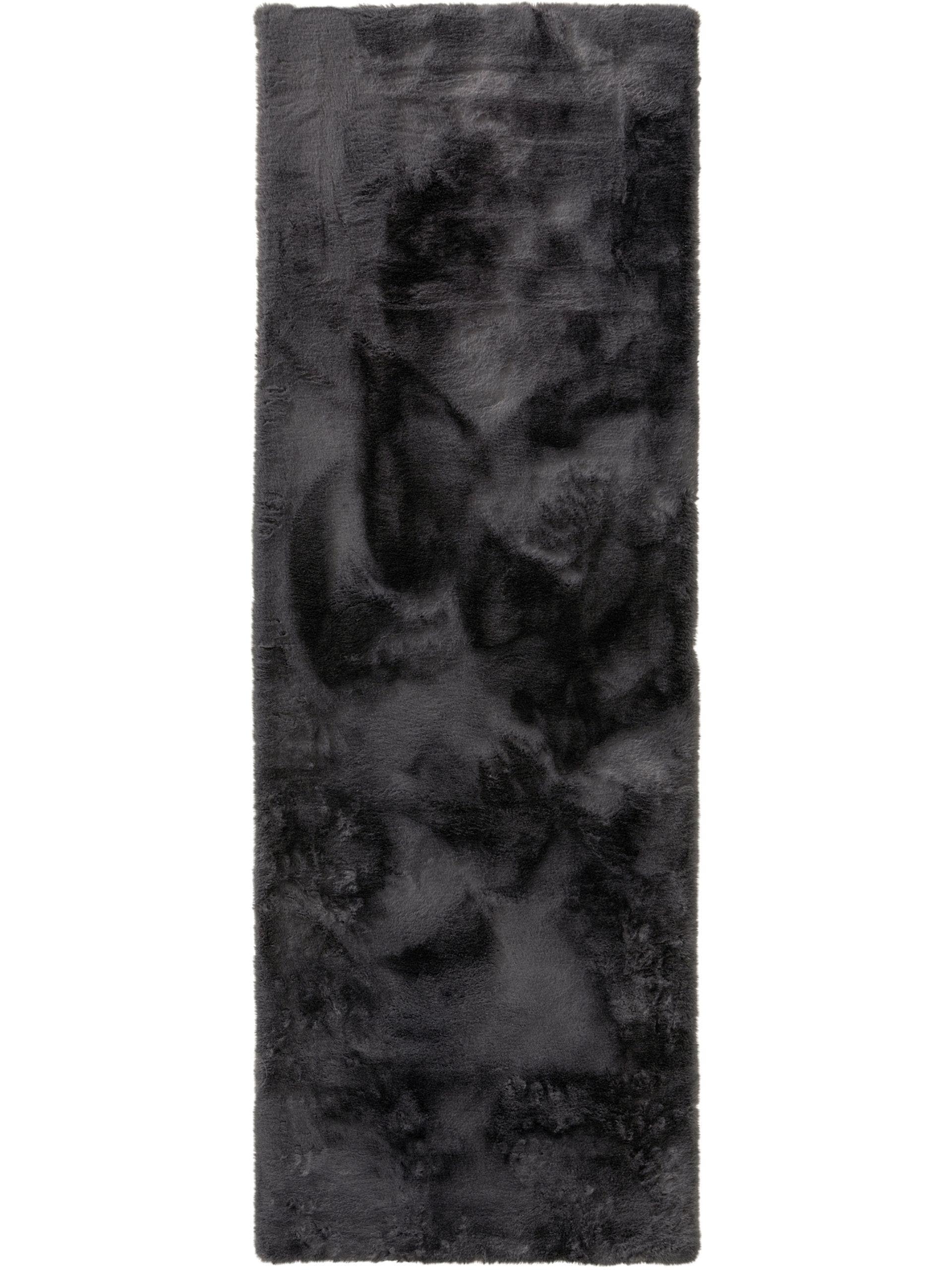 Matta av 100% Polyester i Grå med 21 - 30 mm hög lugg från benuta Nest
