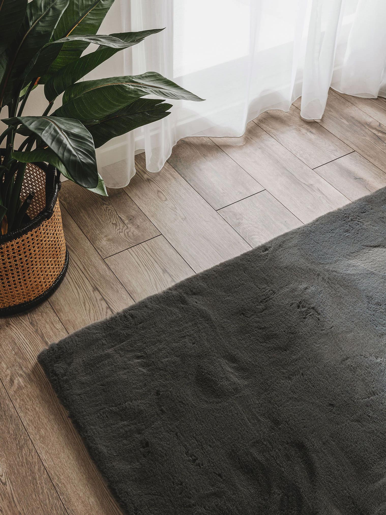 Tappeto di 100% Poliestere in Grigio con pelo alto 21 - 30 mm da benuta Nest