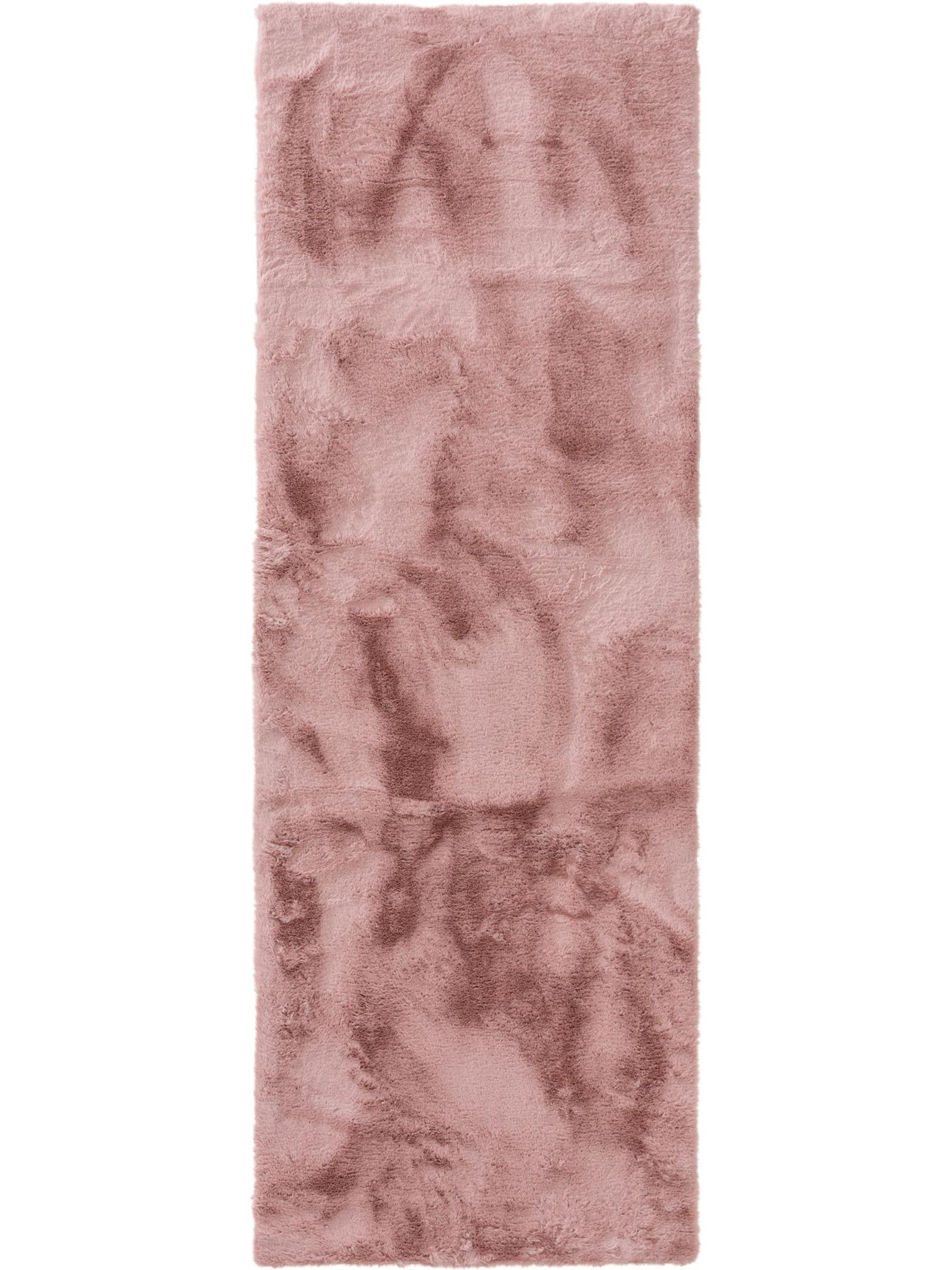 Tapijt van 100% Polyester in Roze met een 21 - 30 mm hoge pool van benuta Nest