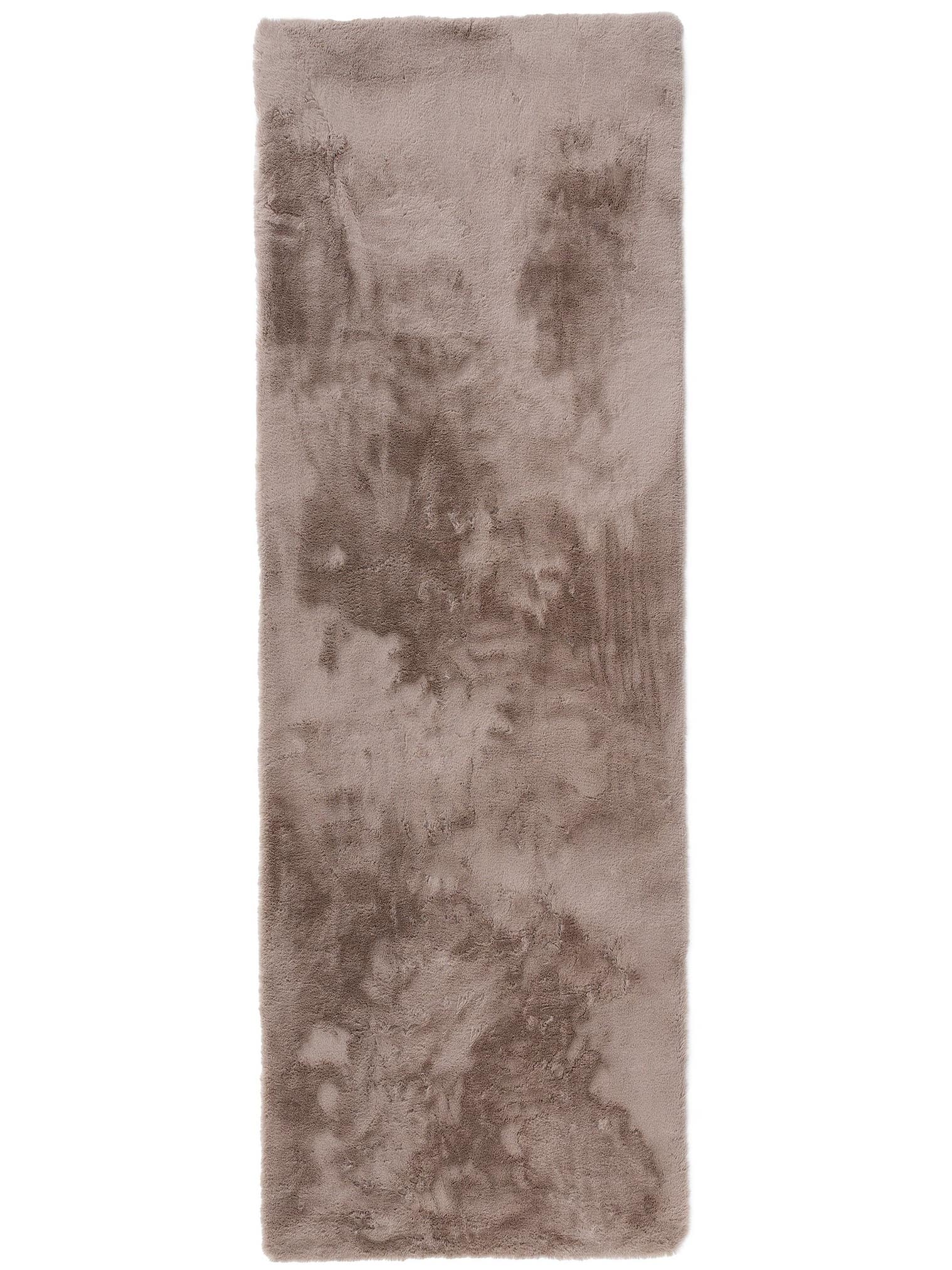 Tapis en 100% Polyester en Taupe avec une pile de 31 - 40 mm de hauteur de benuta Nest