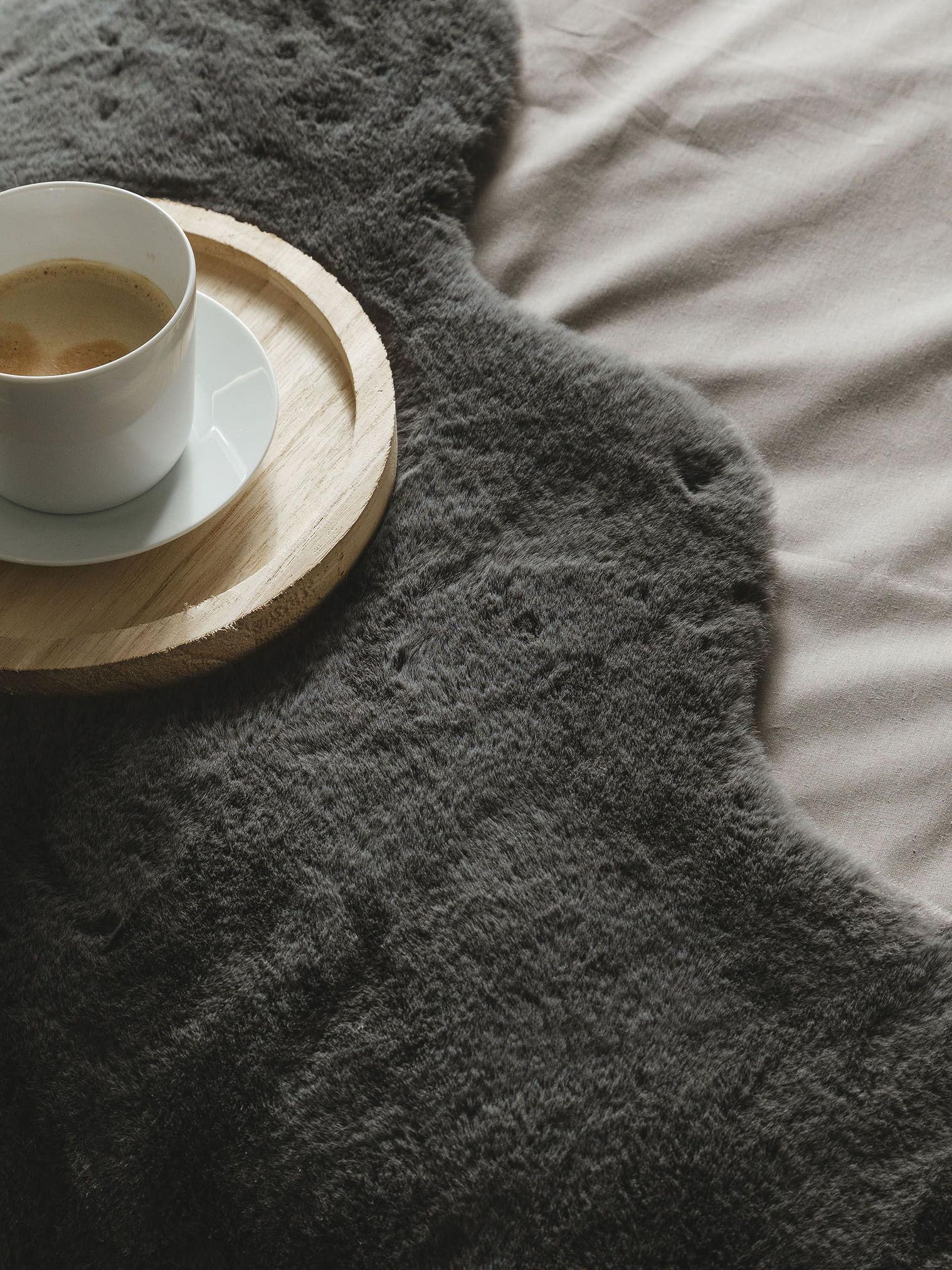Tappeto di 100% Poliestere in Grigio con pelo alto 21 - 30 mm da benuta Nest