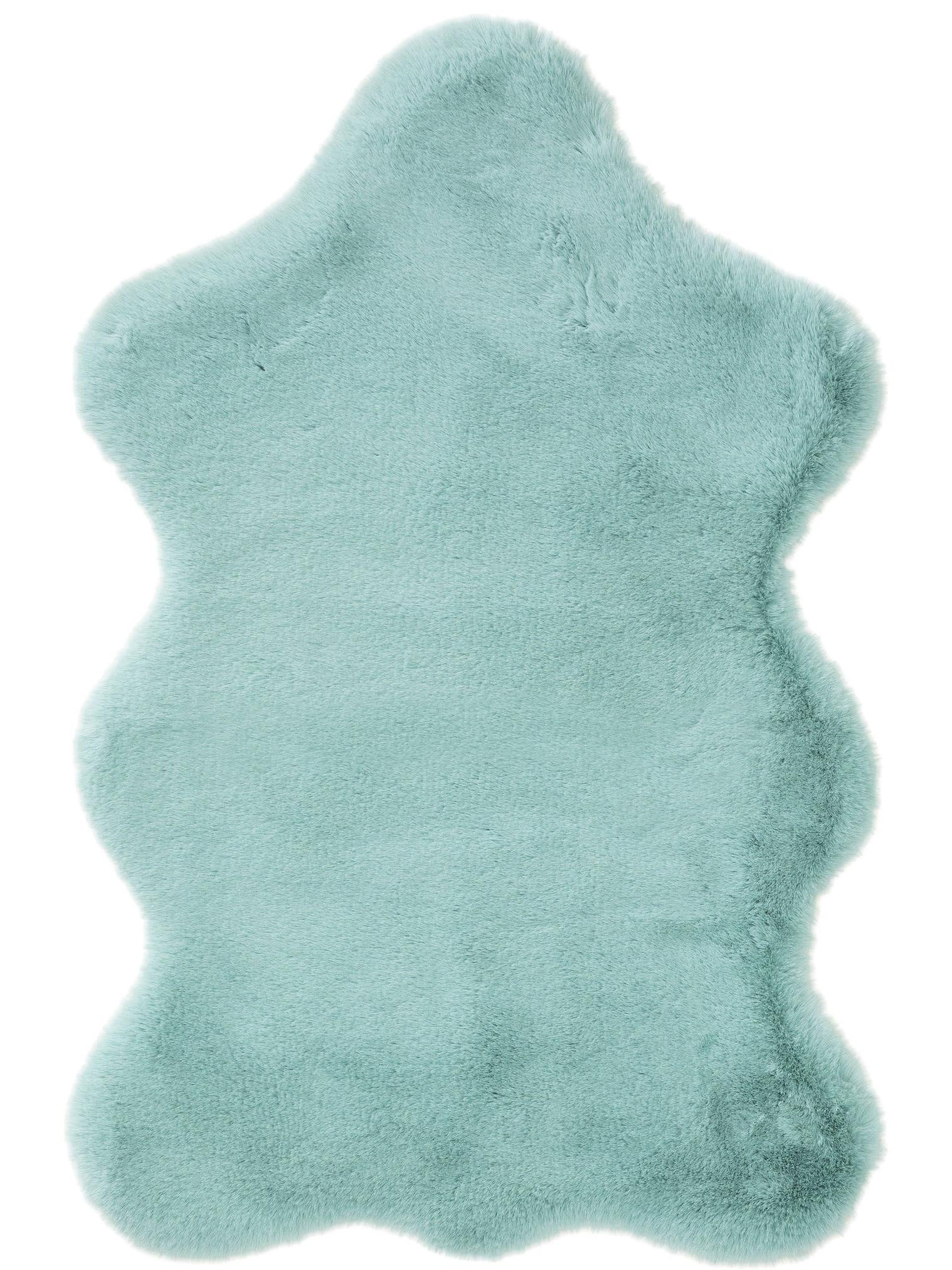 Rug made of 100% Polyester in Blue with a 21 - 30 mm high pile by benuta Nest