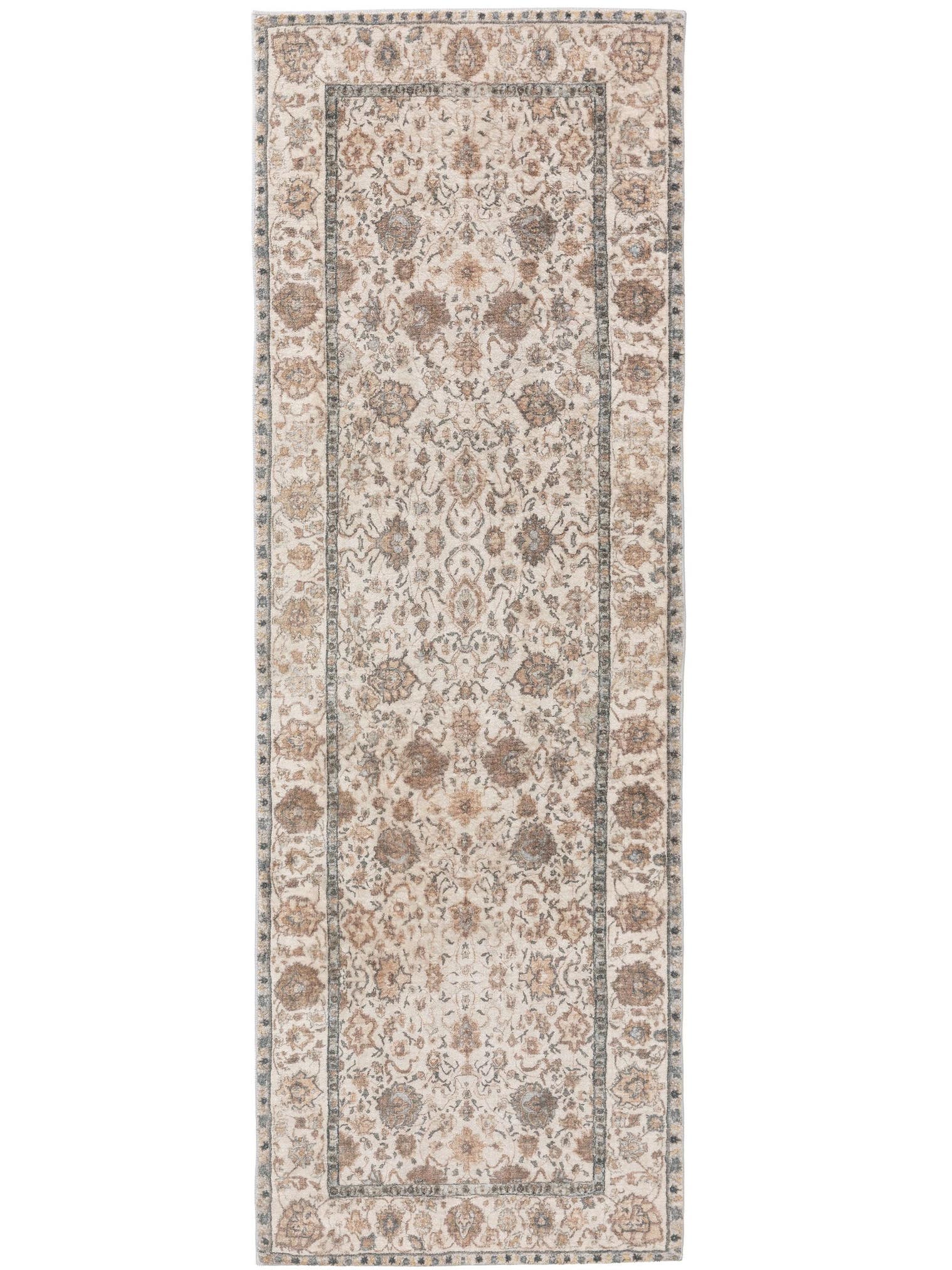 Matta av 100% Polyester i Beige med 6 - 10 mm hög lugg från benuta Pop