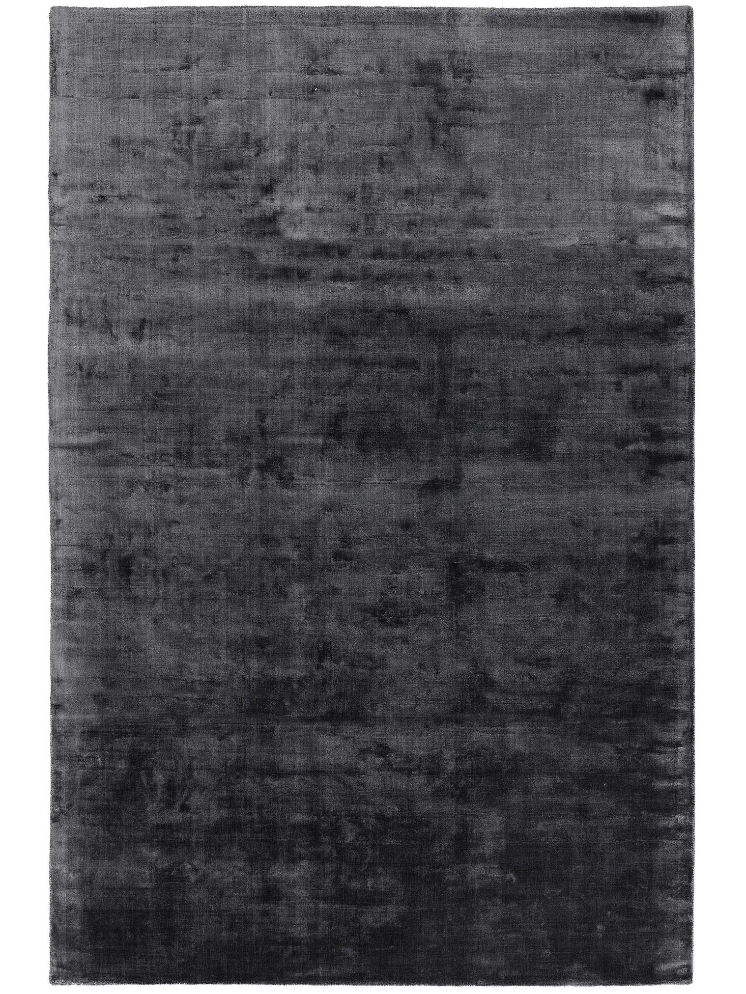 Tapis en 100% Viscose en Gris avec une pile de 6 - 10 mm de hauteur de benuta Pure