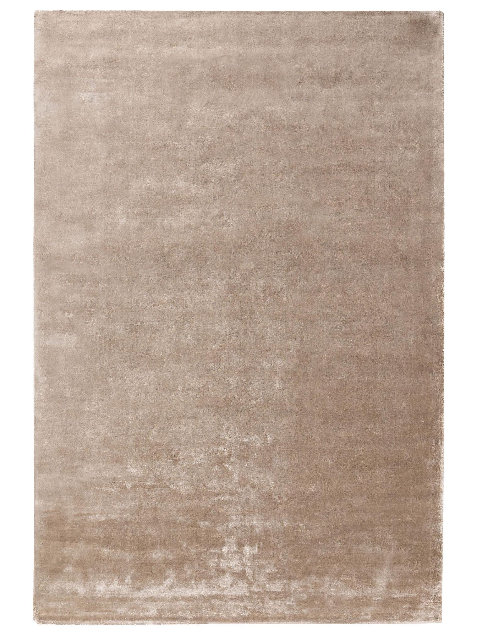 Rug made of 100% Viscose in Taupe with a 6 - 10 mm high pile by benuta Pure