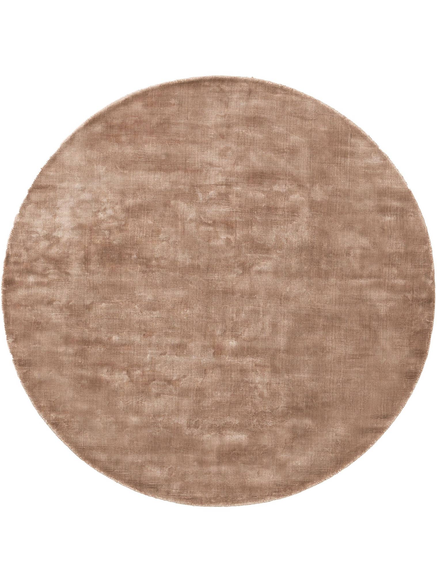 Teppich aus 100% Viskose in Taupe mit 6 bis 10 mm hohem Flor von benuta Pure