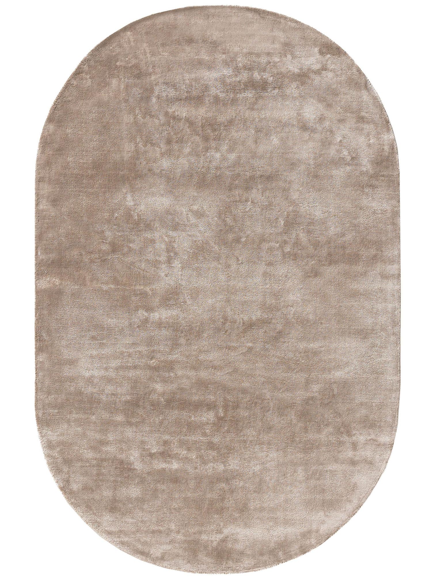 Teppich aus 100% Viskose in Taupe mit 6 bis 10 mm hohem Flor von benuta Pure