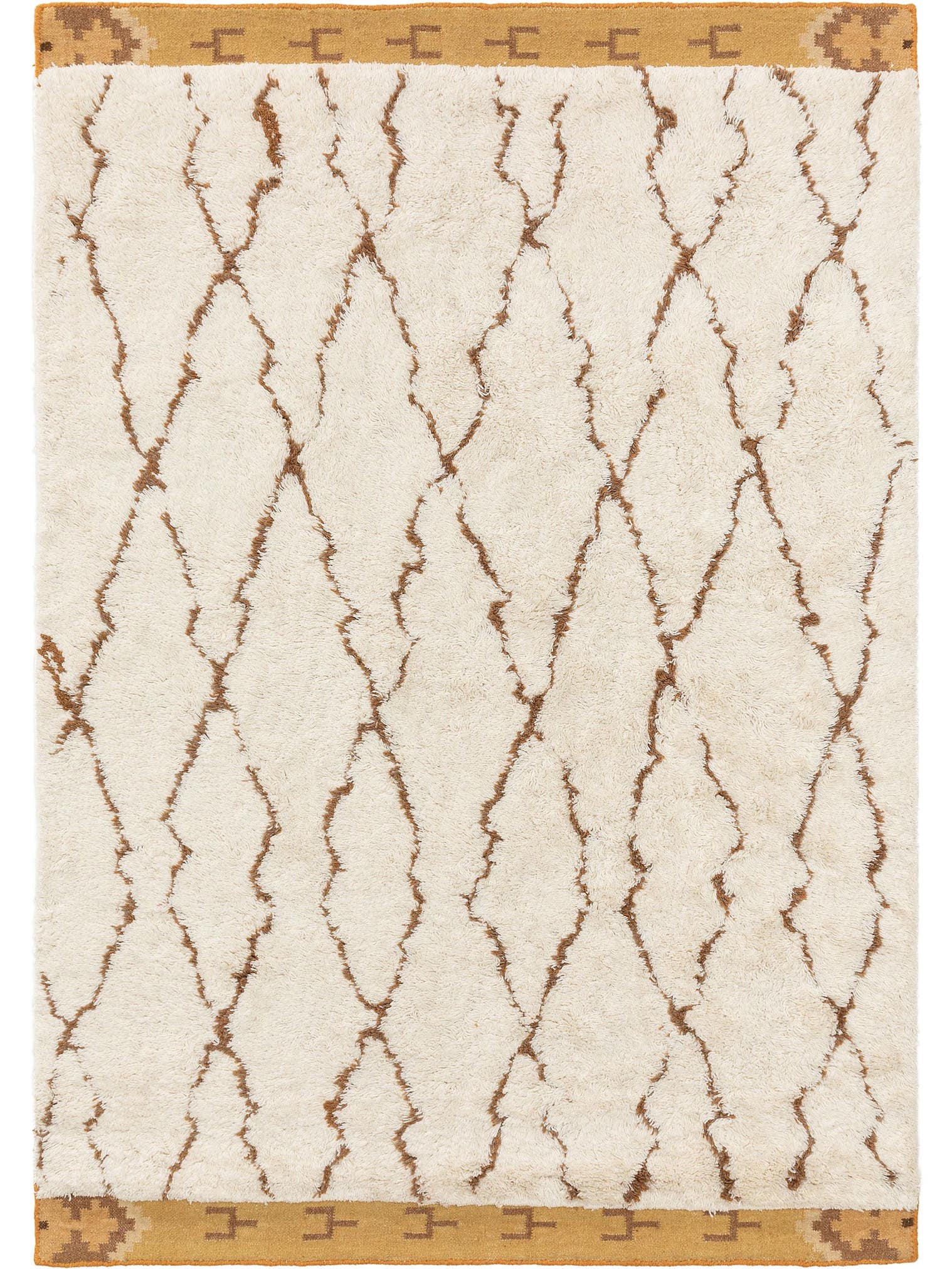 Tapijt van 100% Wol in Grijs met een 21 - 30 mm hoge pool van benuta Pure