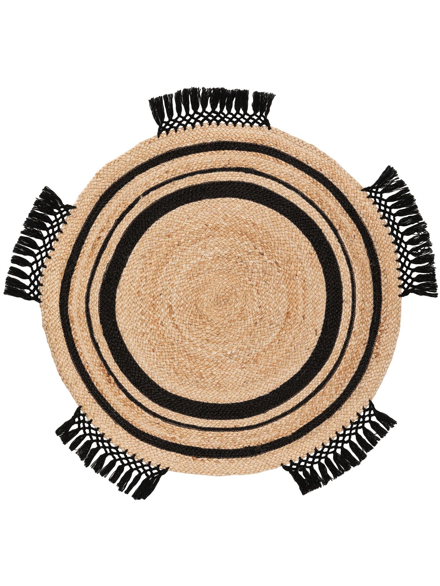 Rug made of 100% Jute in Brown with a 11 - 20 mm high pile by benuta Pure