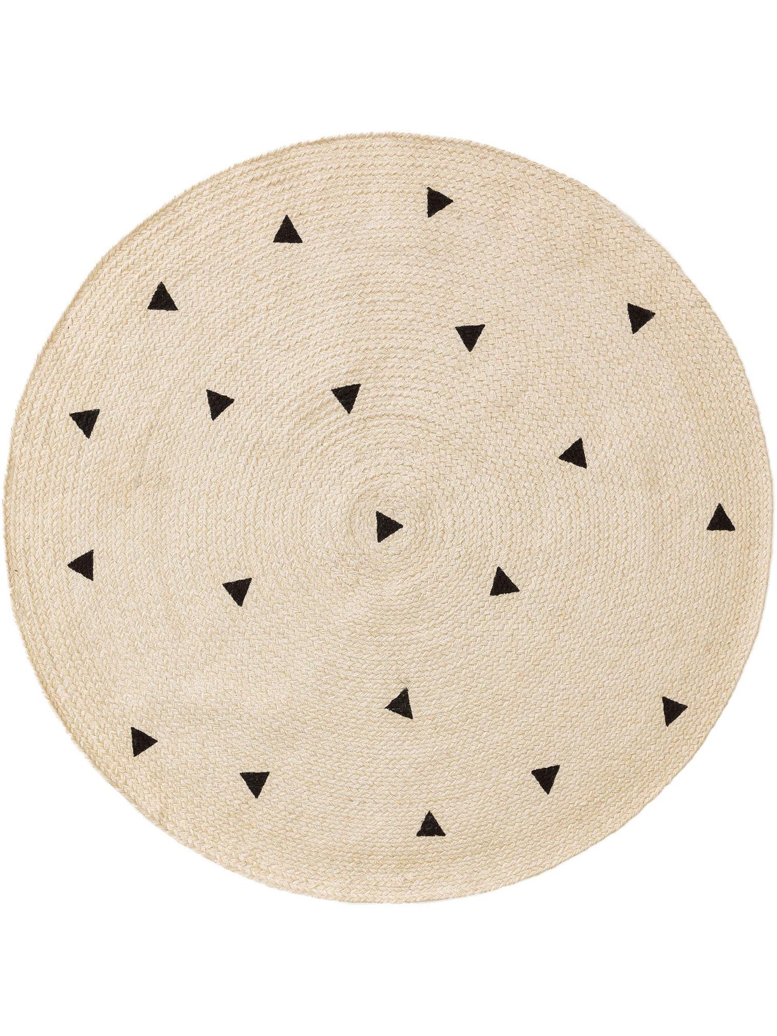 Rug made of 100% Jute in Beige with a 1- 5 mm high pile by Lytte