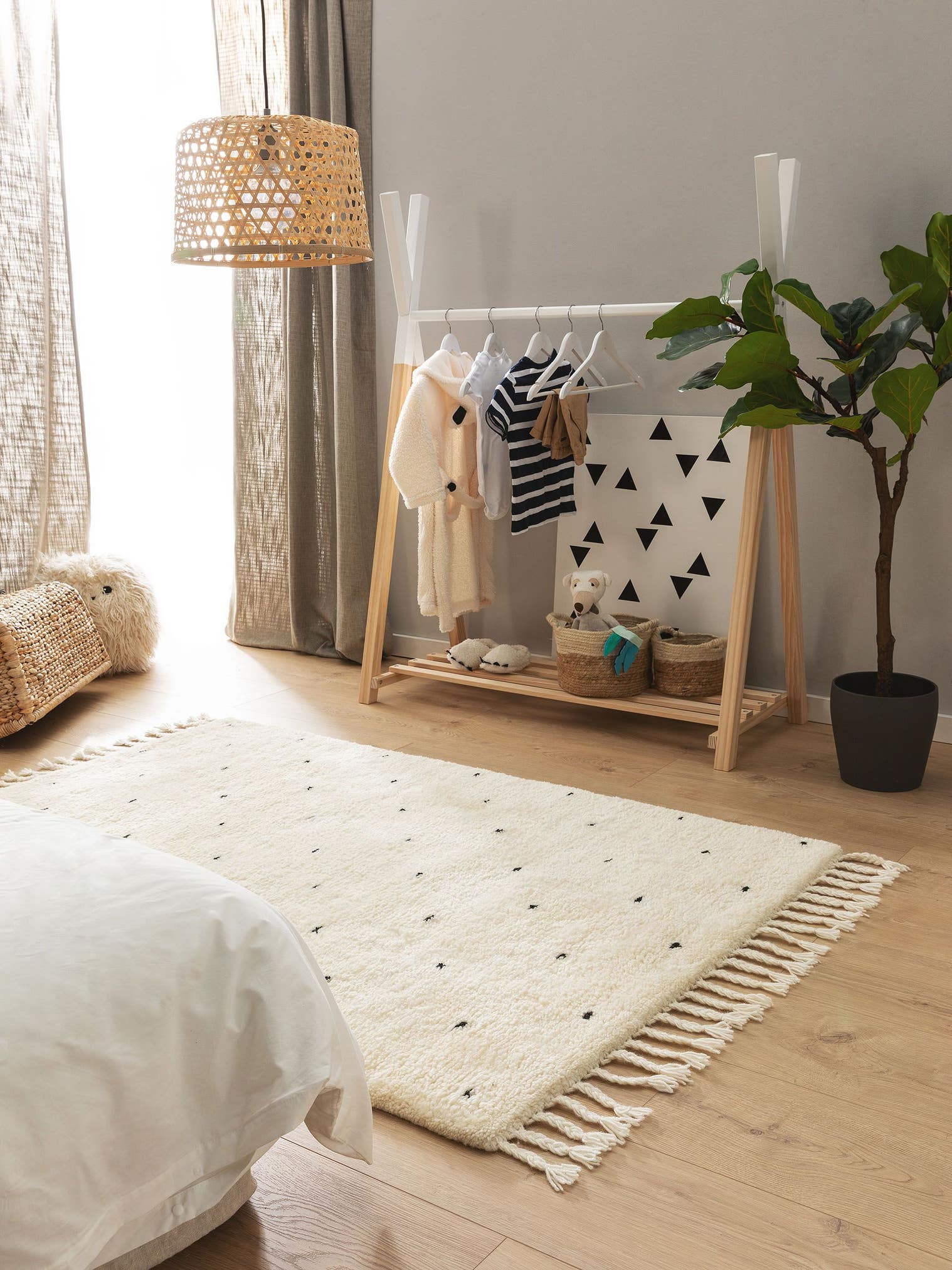 Tappeto di 100% Lana in Beige con pelo alto 11 - 20 mm da Lytte