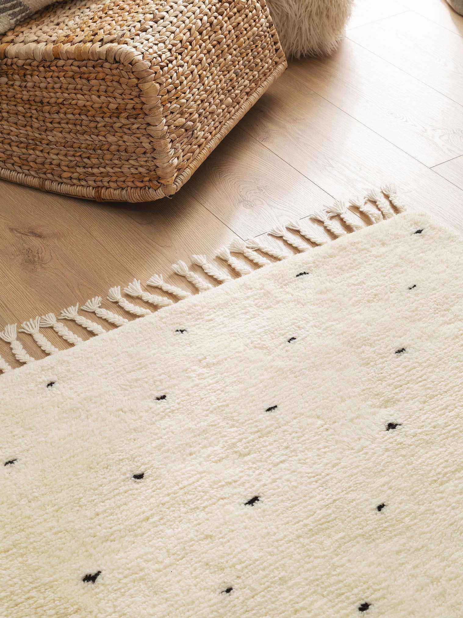 Tappeto di 100% Lana in Beige con pelo alto 11 - 20 mm da Lytte