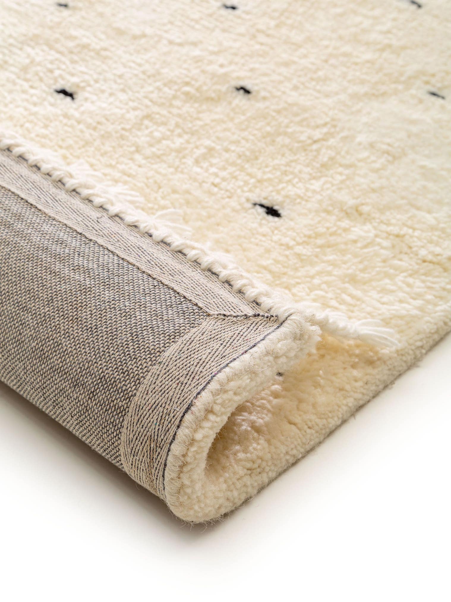 Tappeto di 100% Lana in Beige con pelo alto 11 - 20 mm da Lytte