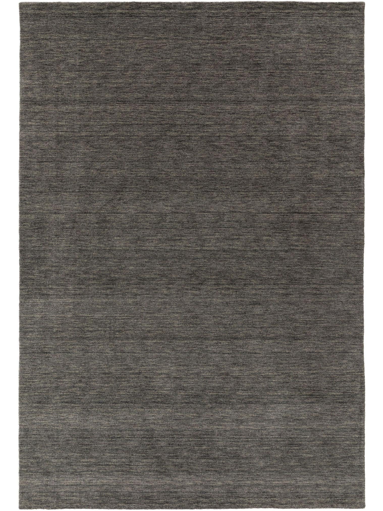 Teppich aus 100% Wolle in Grau mit 6 bis 10 mm hohem Flor von benuta Nest