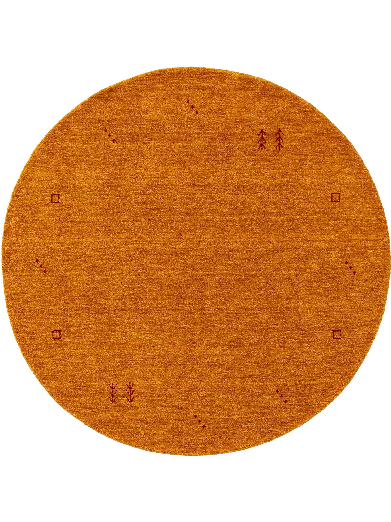 Teppich aus 100% Wolle in Gelb mit 6 bis 10 mm hohem Flor von benuta Nest