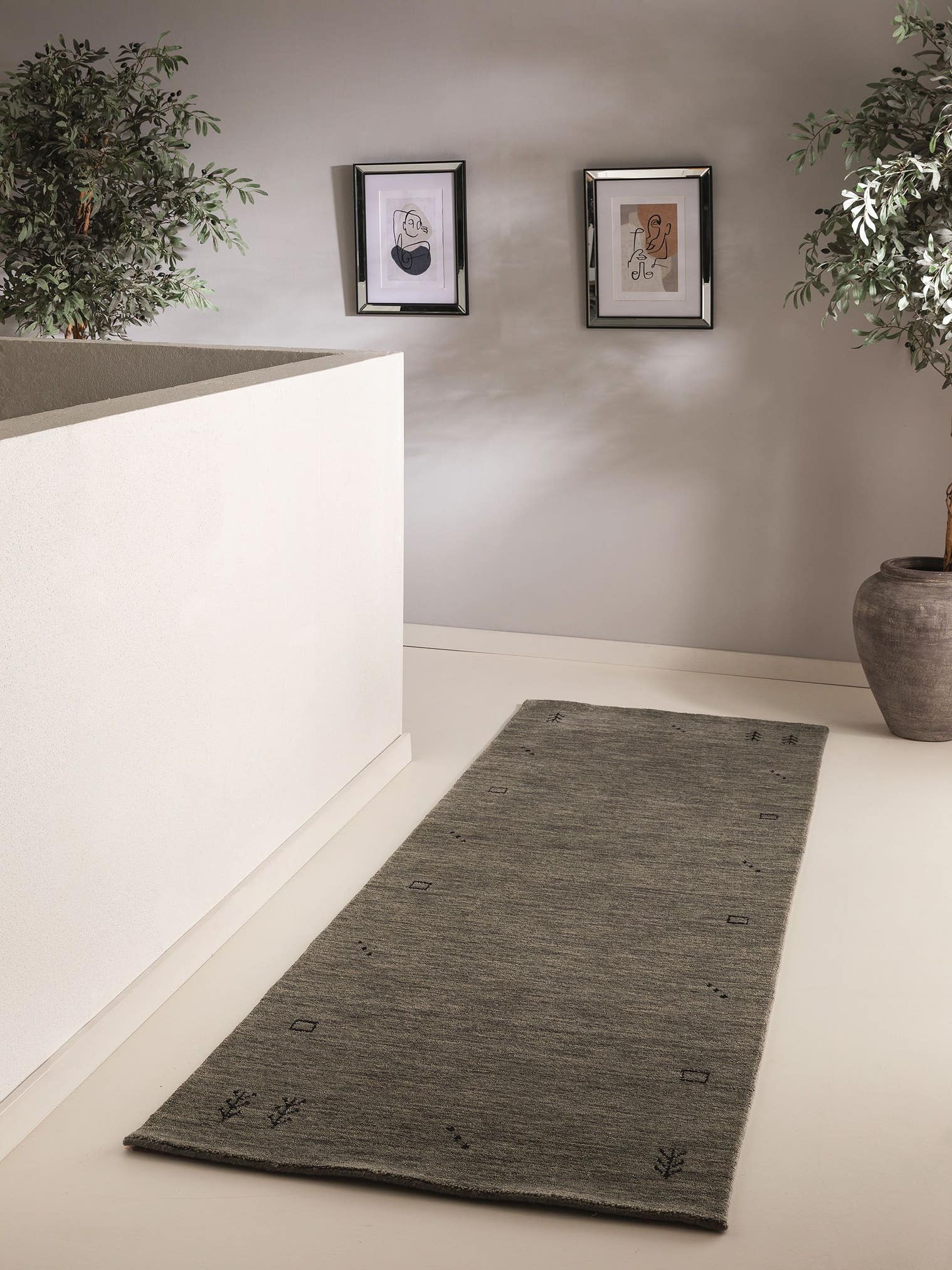 Tappeto di 100% Lana in Grigio con pelo alto 6 - 10 mm da benuta Nest