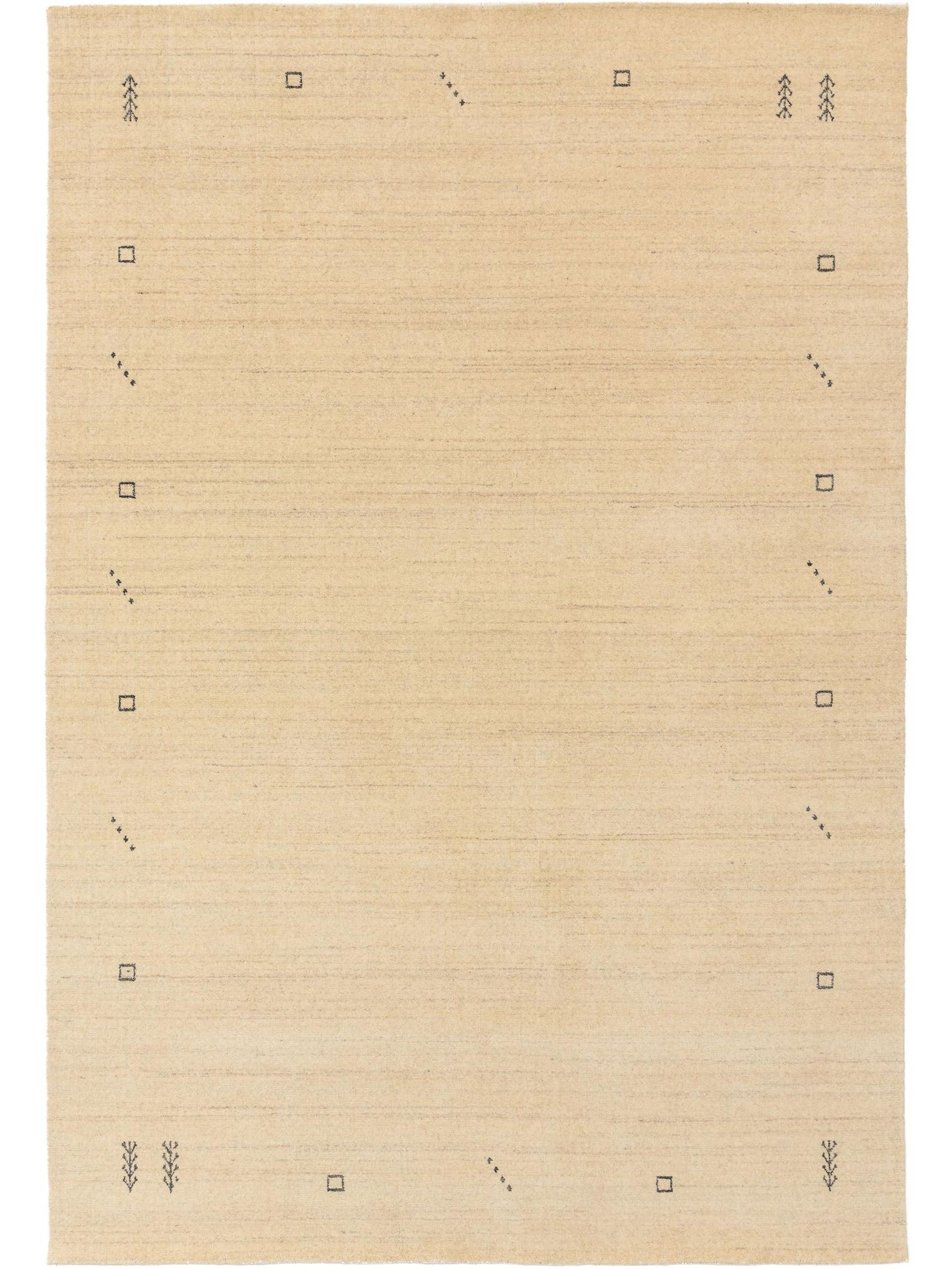 Teppich aus 100% Wolle in Beige mit 6 bis 10 mm hohem Flor von benuta Nest