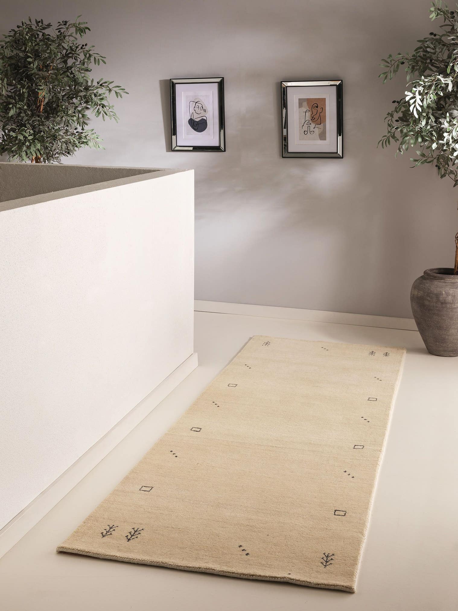 Alfombra de 100% Lana en Beige con un pelo de {{Placeholder_Pile Height}} de altura de benuta Nest