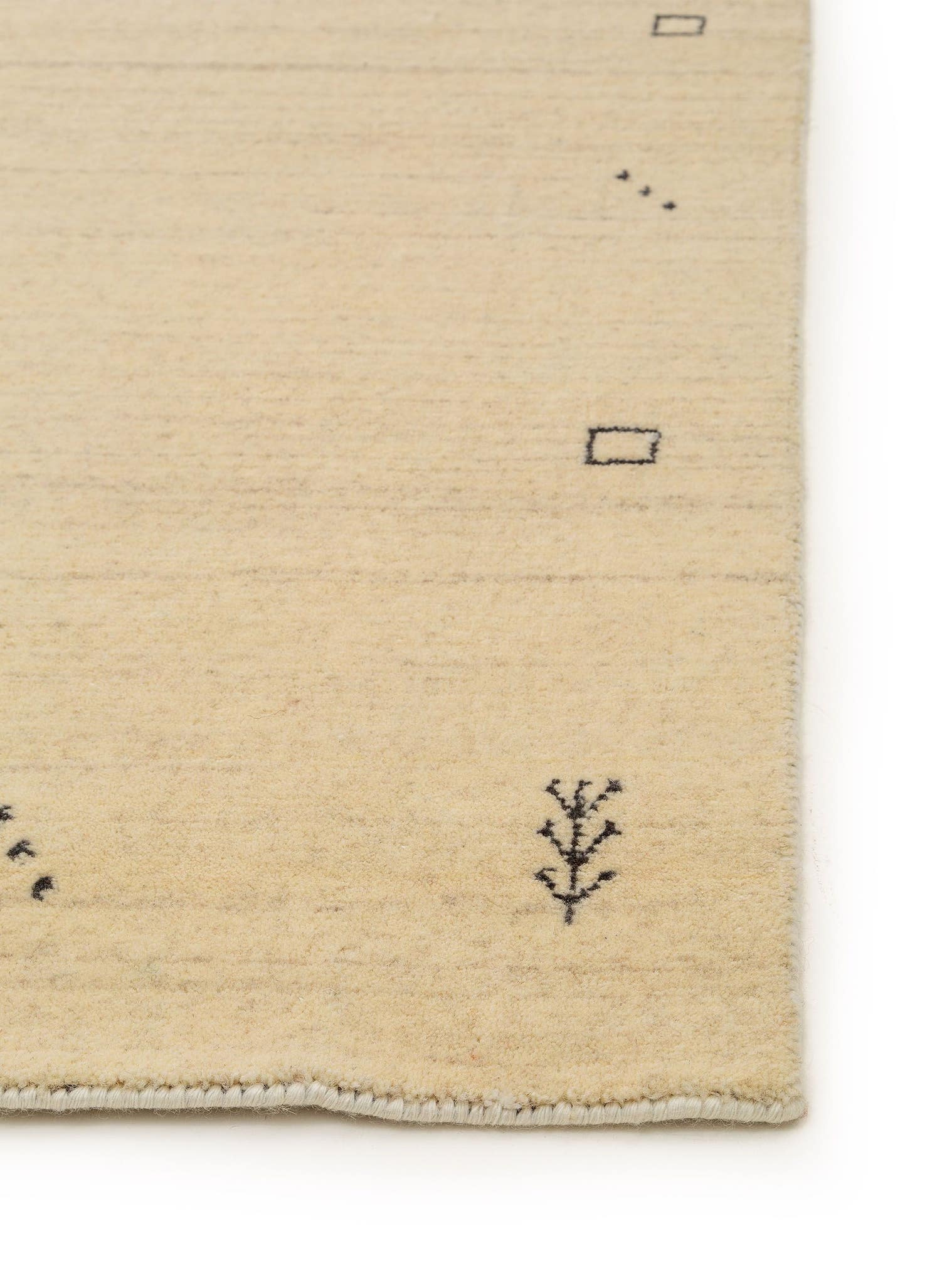 Alfombra de 100% Lana en Beige con un pelo de {{Placeholder_Pile Height}} de altura de benuta Nest