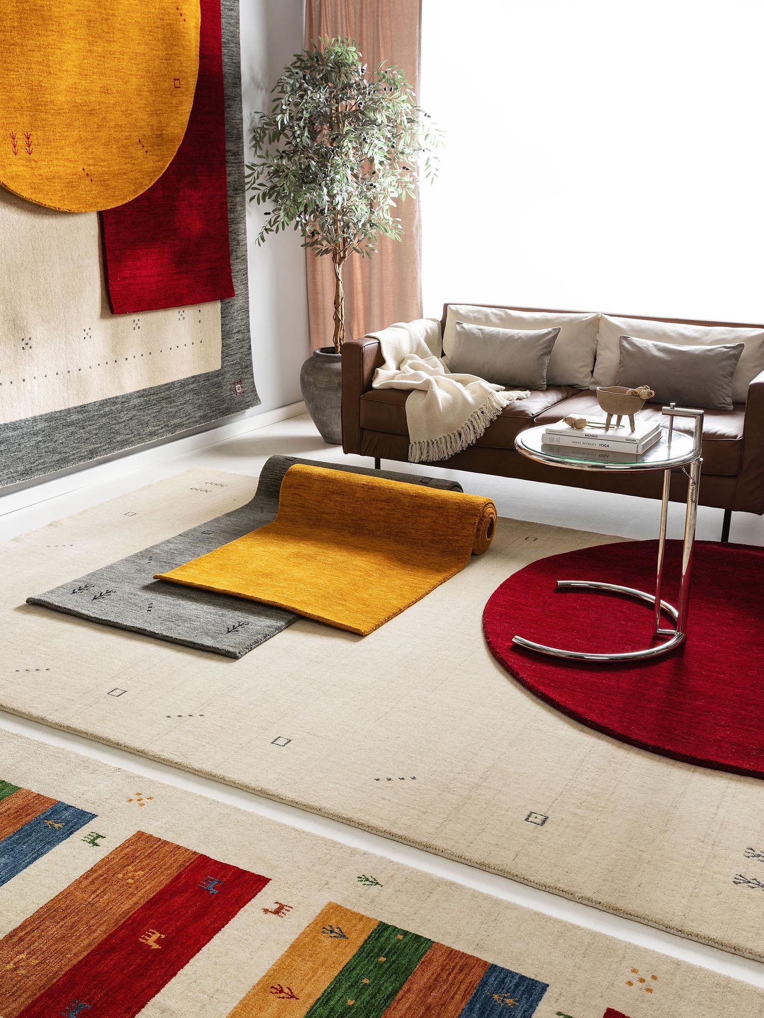 Alfombra de 100% Lana en Beige con un pelo de {{Placeholder_Pile Height}} de altura de benuta Nest