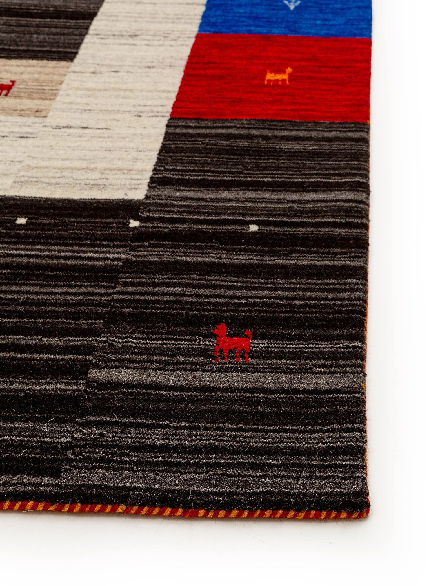 Teppich aus 100% Wolle in Multicolor mit 6 bis 10 mm hohem Flor von benuta Nest