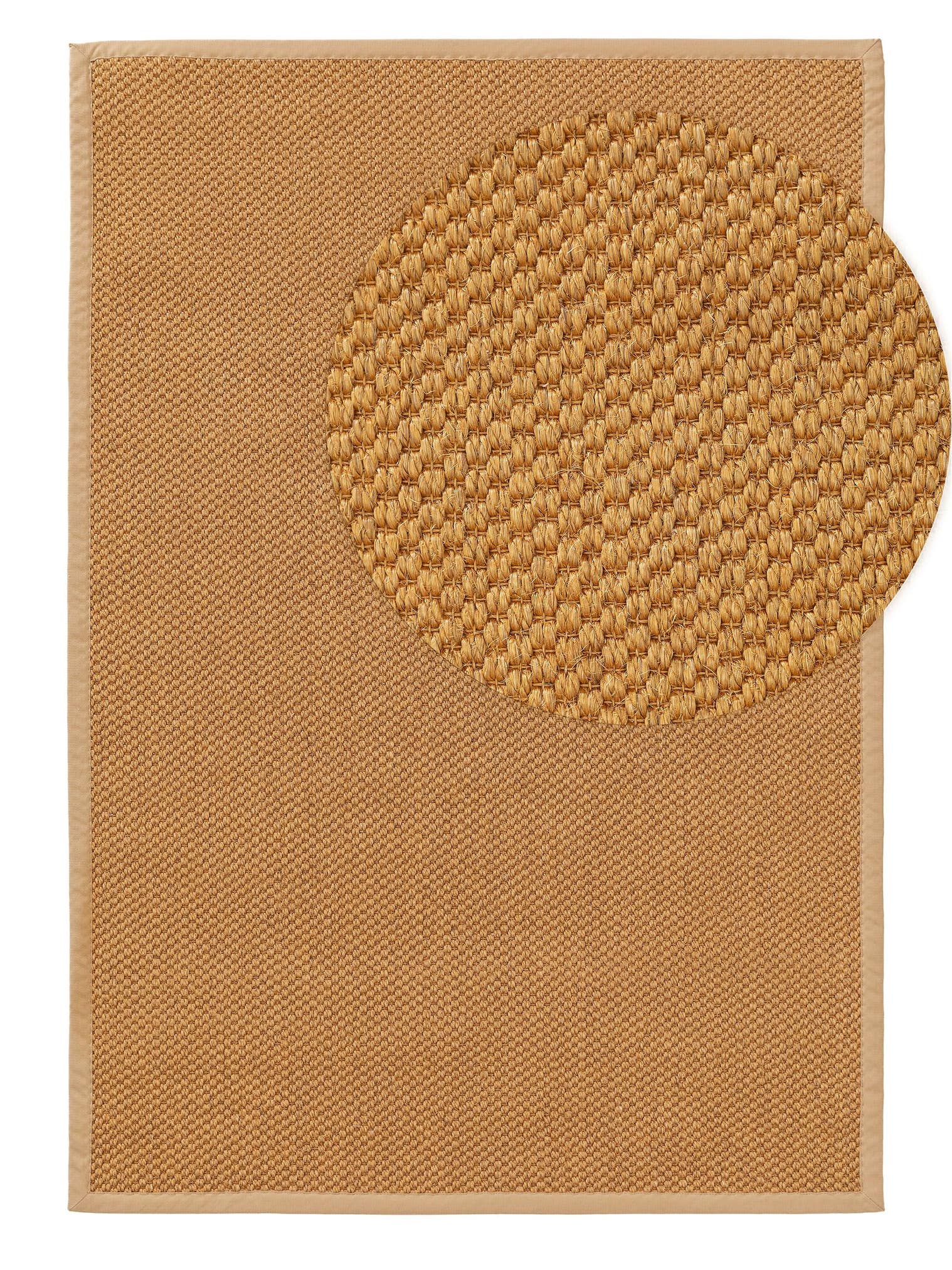 Rug made of 100% Sisal in Beige with a 1- 5 mm high pile by benuta Pure
