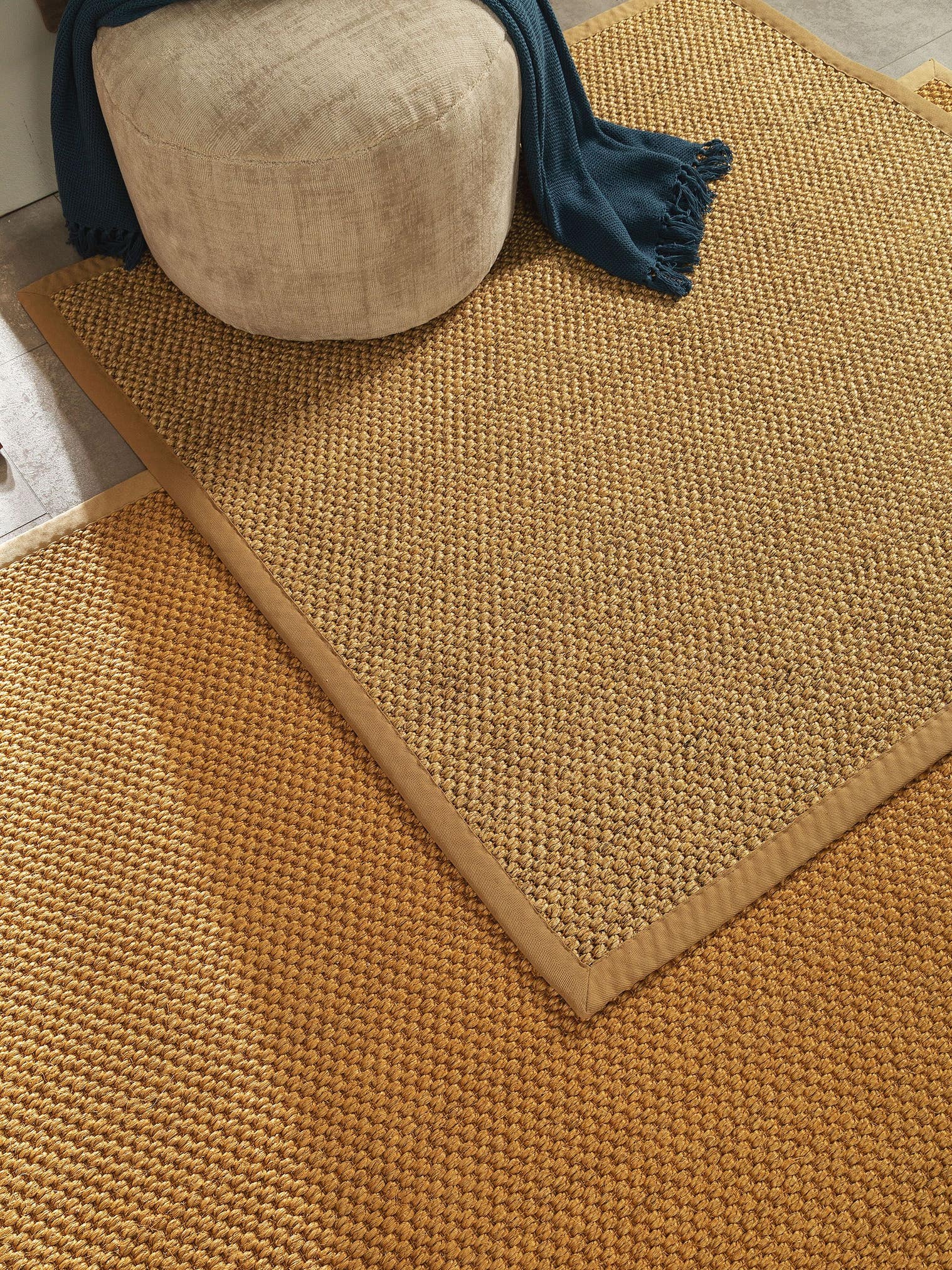 Rug made of 100% Sisal in Beige with a 1- 5 mm high pile by benuta Pure