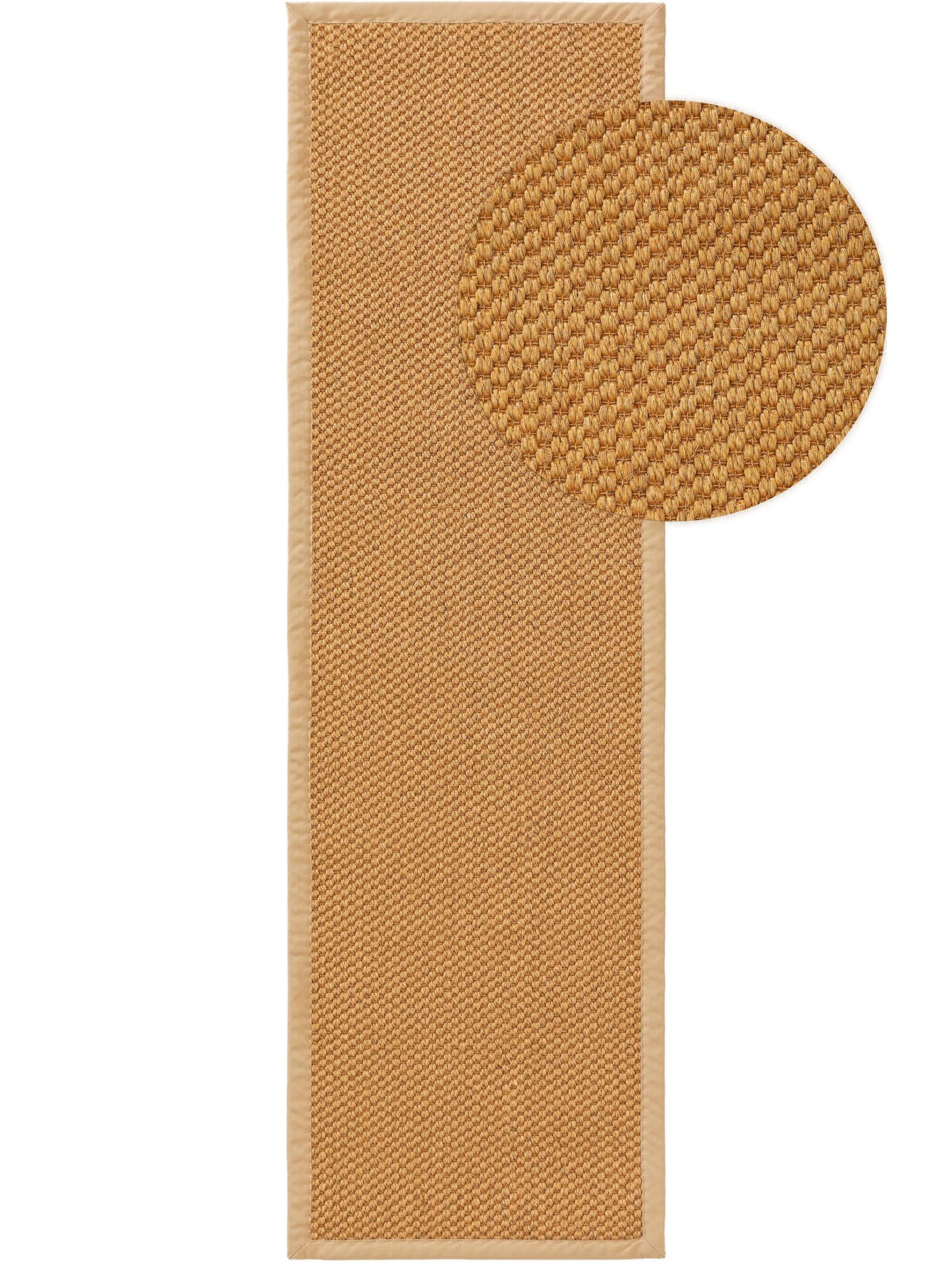 Teppich aus 100% Sisal in Beige mit bis 5 mm hohem Flor von benuta Pure